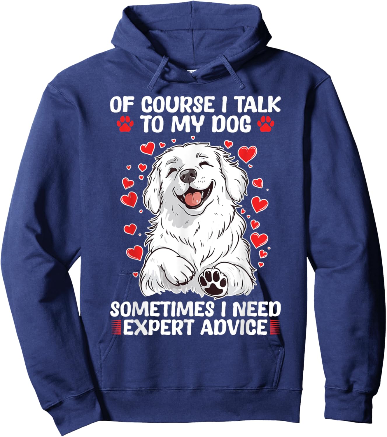 Great Pyrenees Dog Owner Men Women Girls Kids Hoodie - Hoodie | Navy