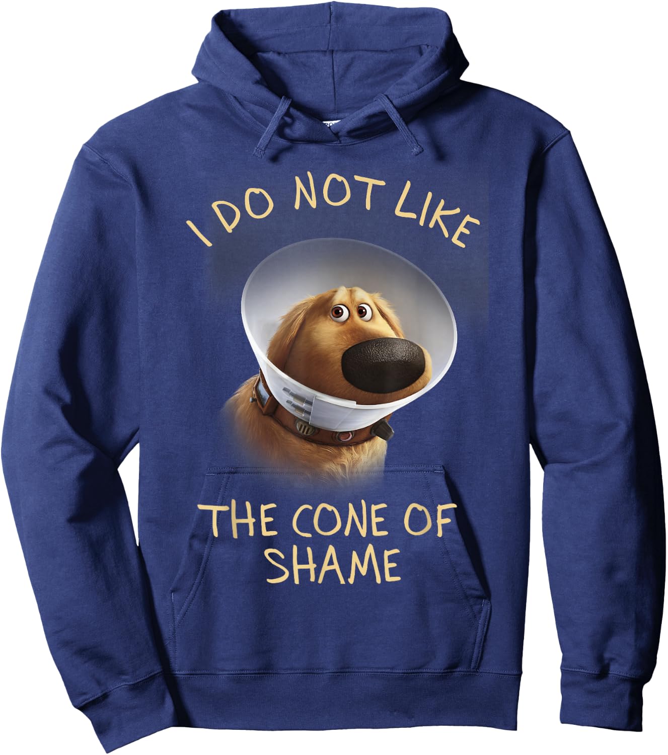 Disney Pixar Up Dug Sad Cone of Shame Graphic Hoodie - Hoodie | Navy
