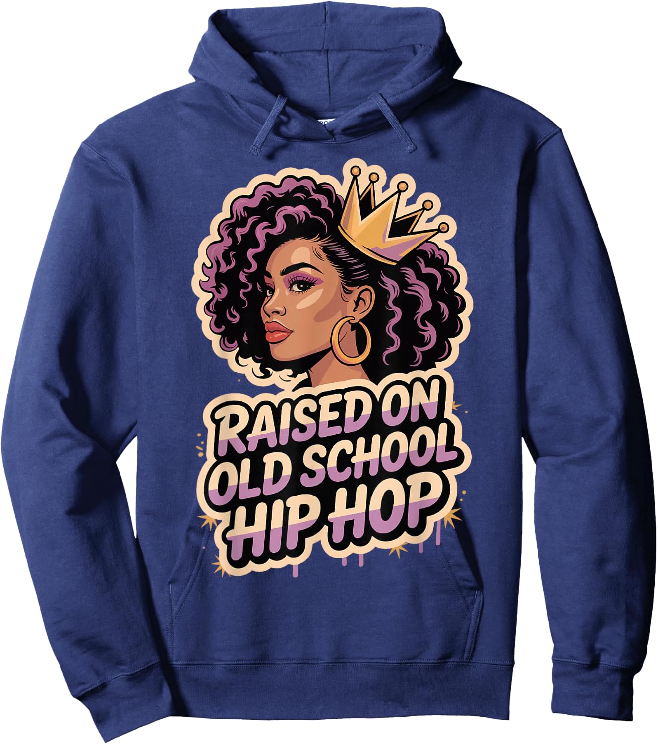 Raised On Old School Hip Hop Hoodie - Hoodie | Navy