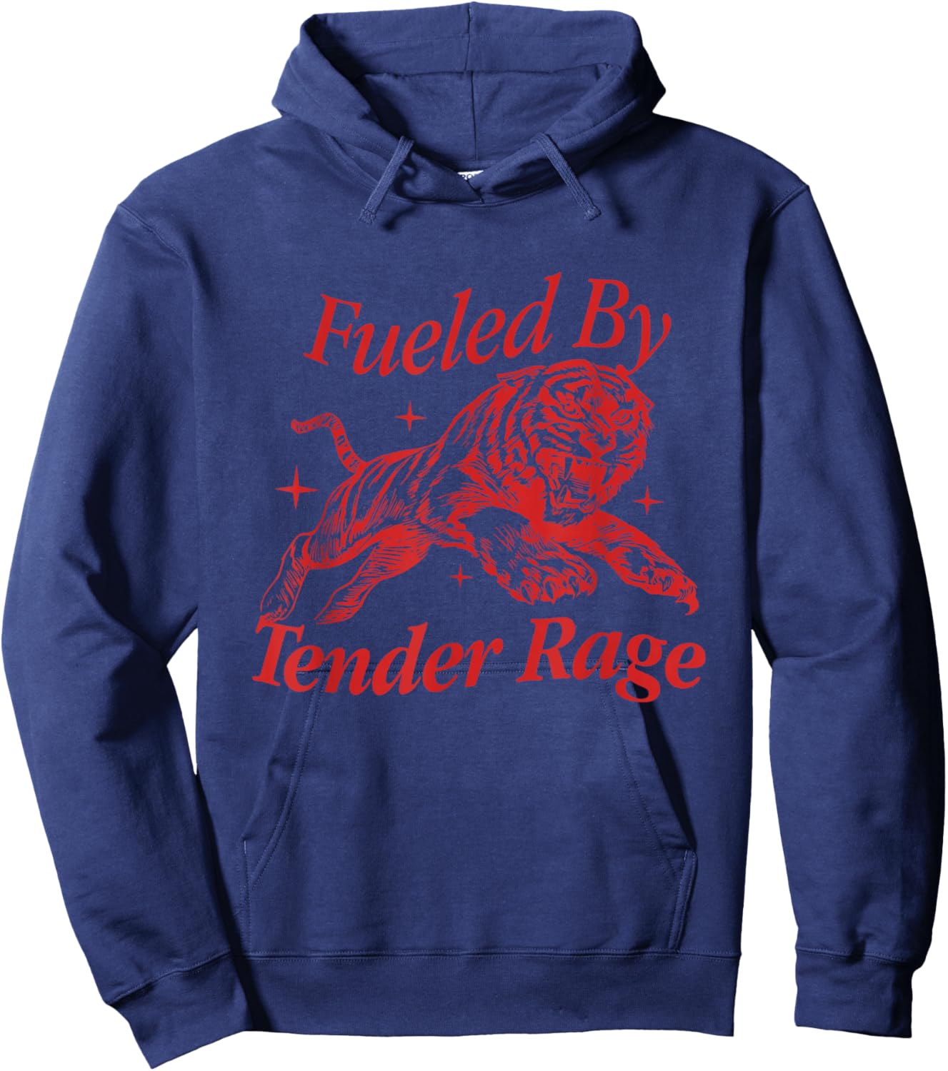 Fueled By Tender Rage Quote Hoodie - Hoodie | Navy
