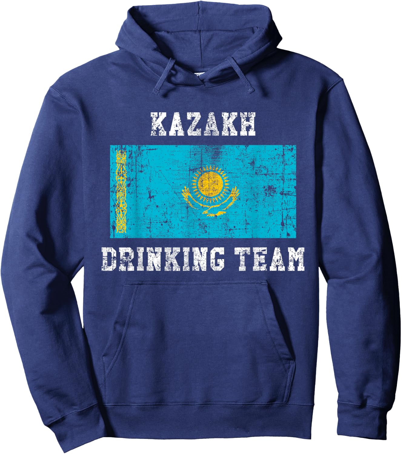 Kazakh Drinking Team Funny National Pride Gift Hoodie - Hoodie | Navy
