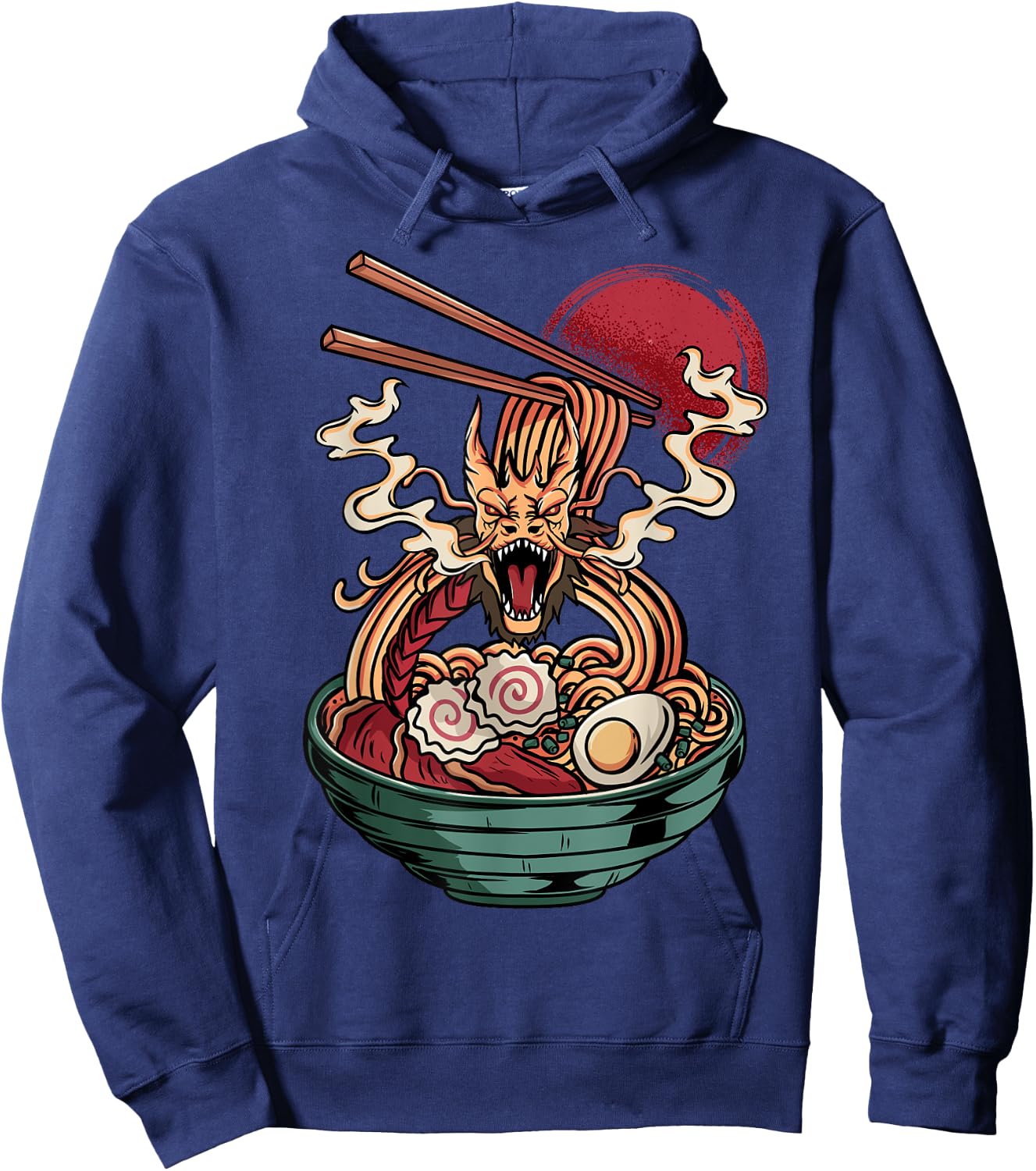 Ramen Noodles Dragon Anime Japanese Kawaii Hoodie - Hoodie | Navy