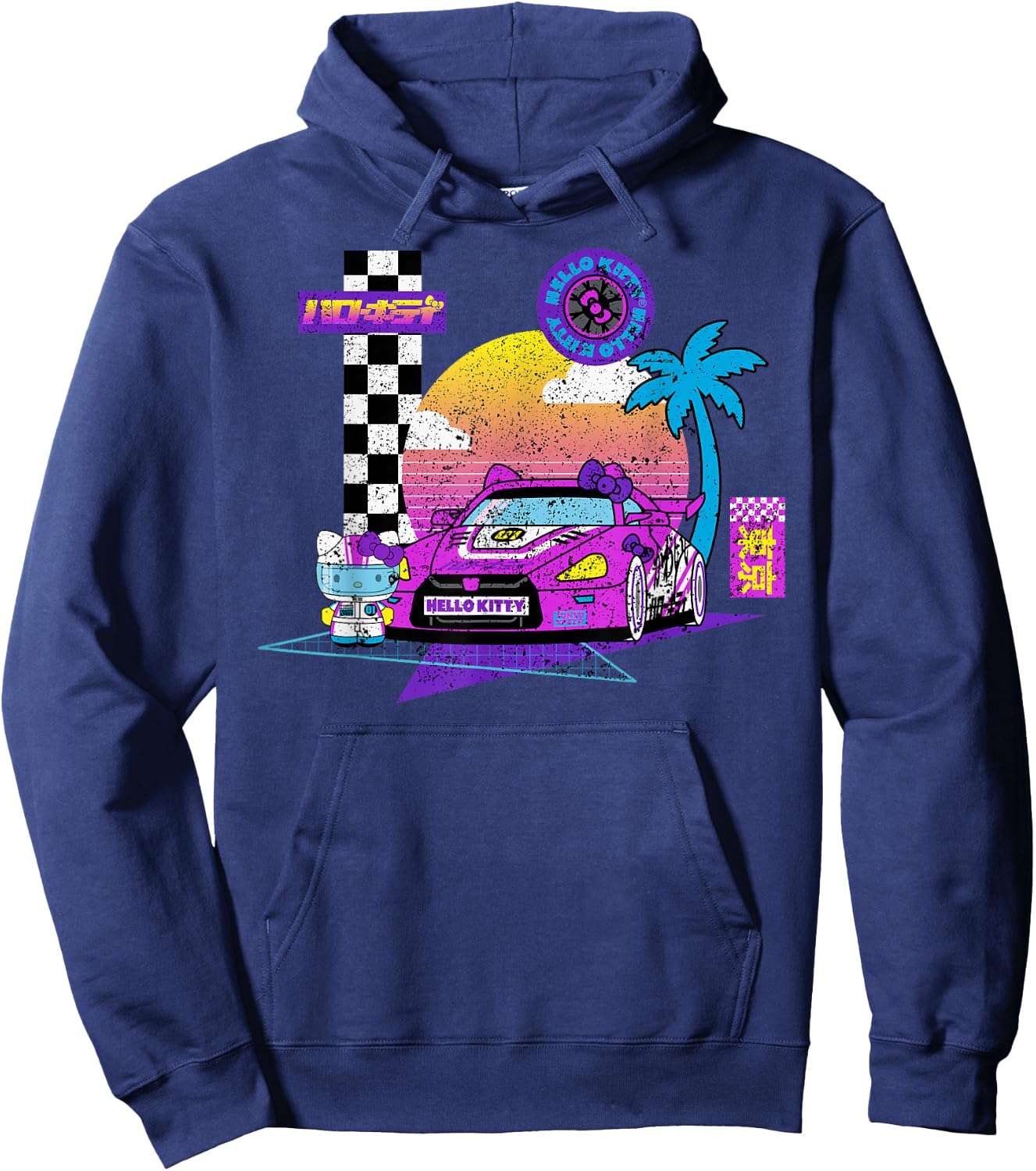 SANRIO Hello Kitty Kawaii Tokyo Racer Hoodie - Hoodie | Navy