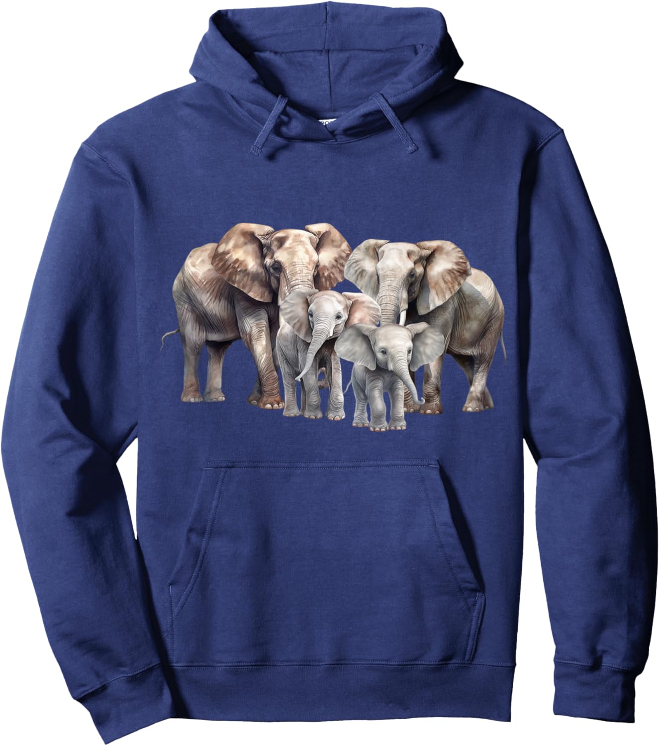 Elephant Family Elephant Women Kids Boys Girls Hoodie - Hoodie | Navy
