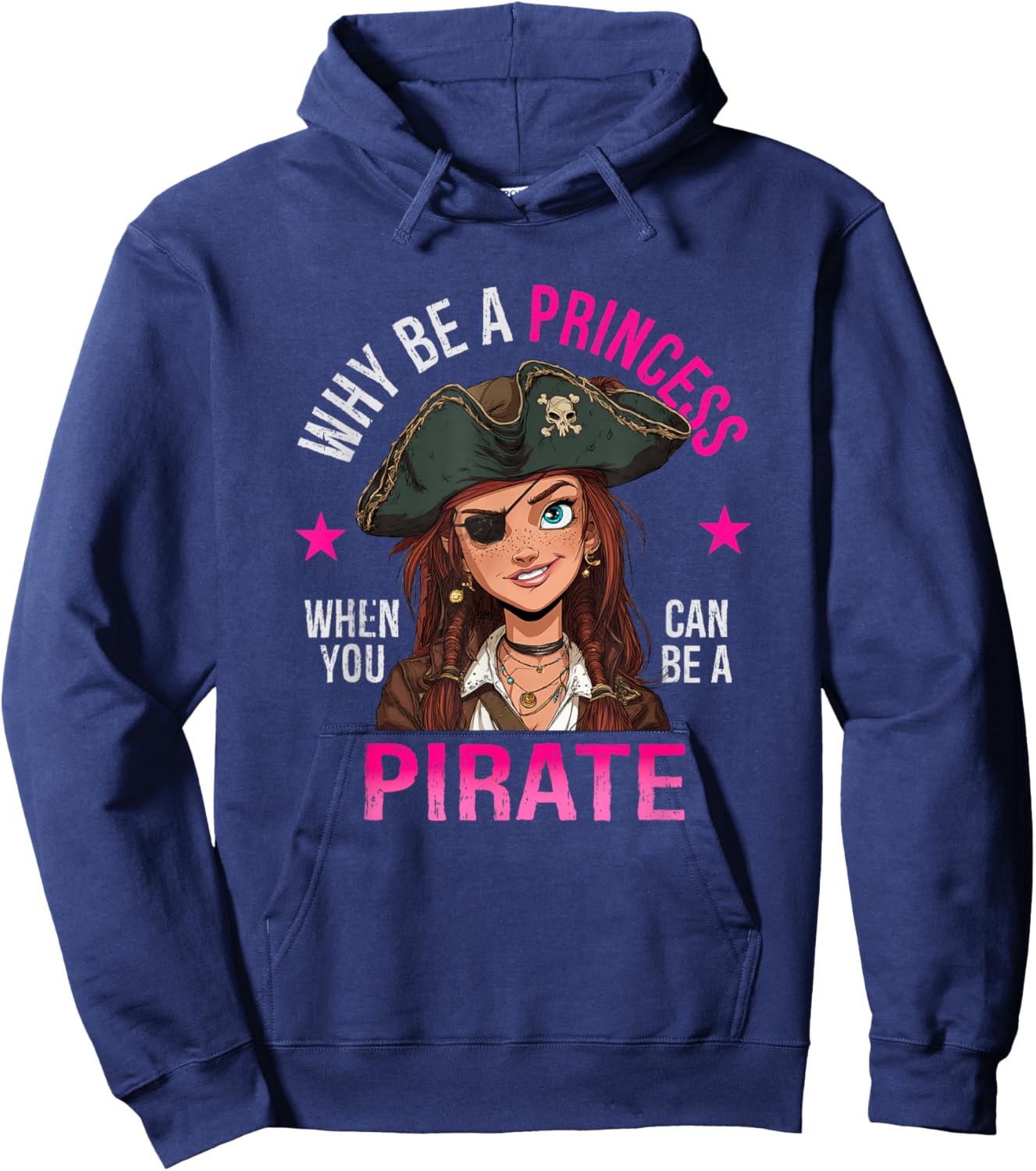 Funny Pirate Girl Hoodie - Hoodie | Navy