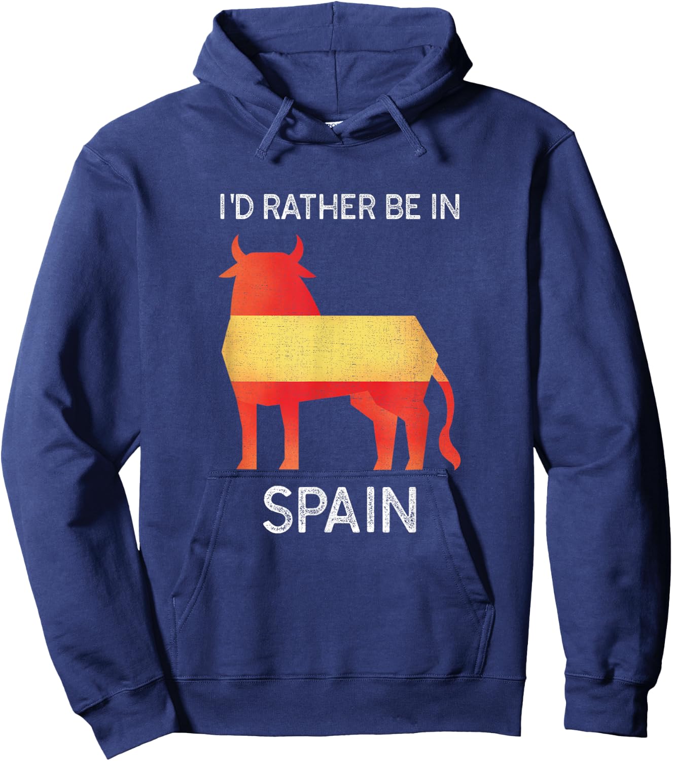 I'd Rather Be in Spain - Funny Spain Keepsake Hoodie - Hoodie | Navy