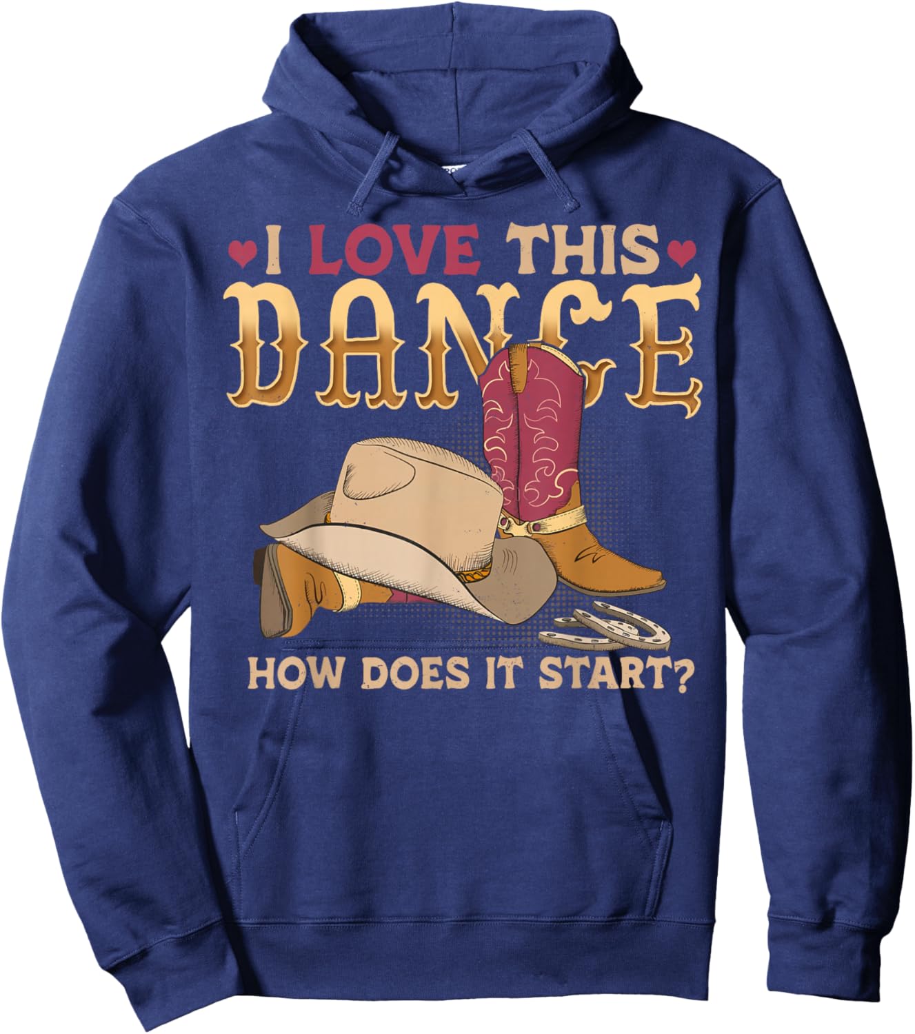 How Does This Dance Start Line Dancer Country Hoodie - Hoodie | Navy