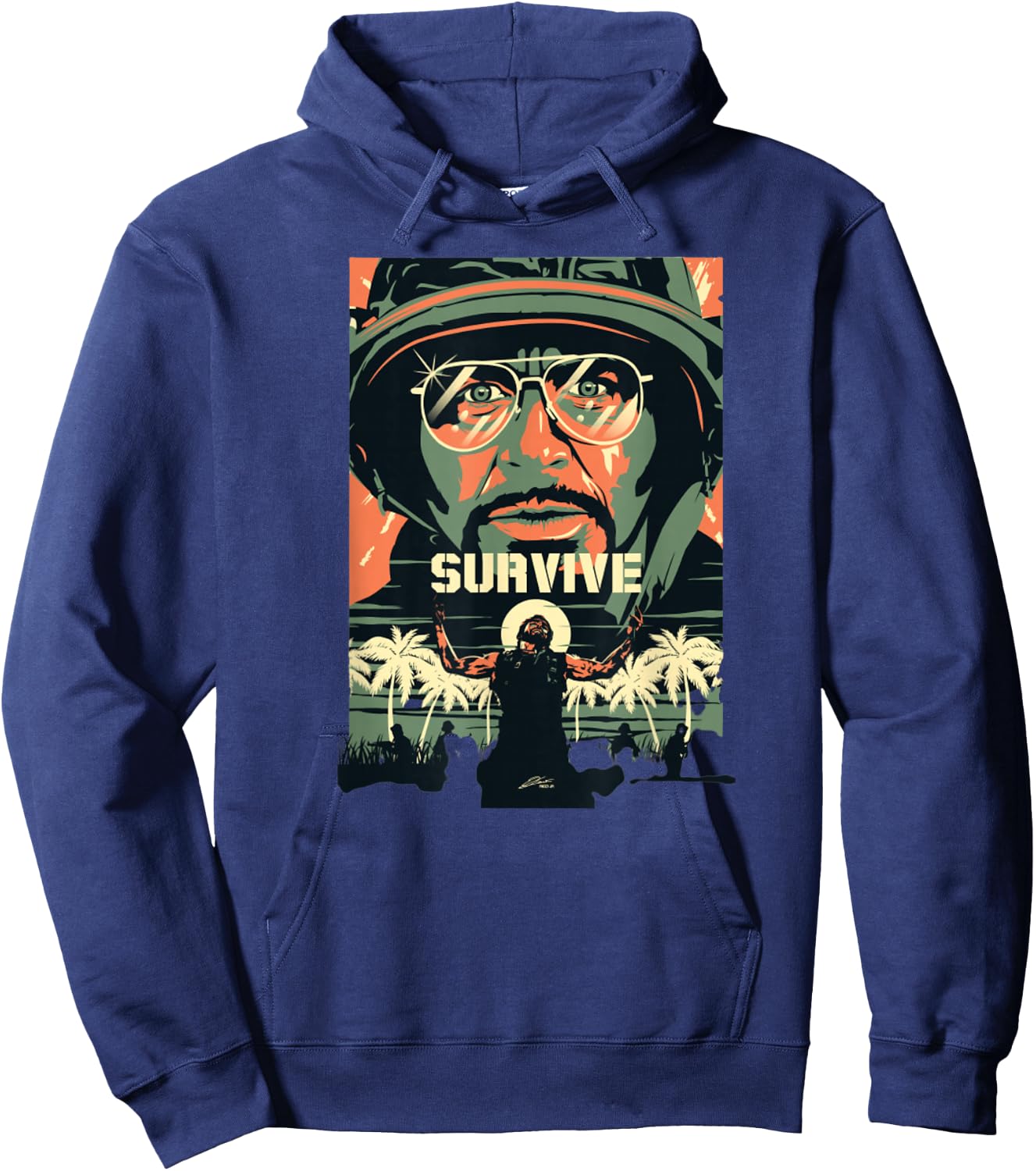 Tropic Thunder Movie, Survive, Funny Hoodie - Hoodie | Navy