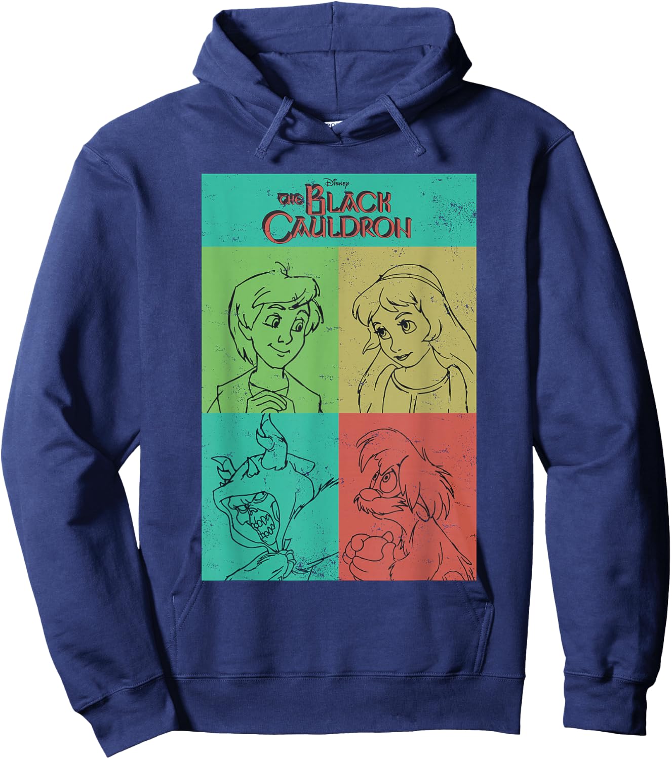 Disney The Black Cauldron Character Grid Hoodie - Hoodie | Navy