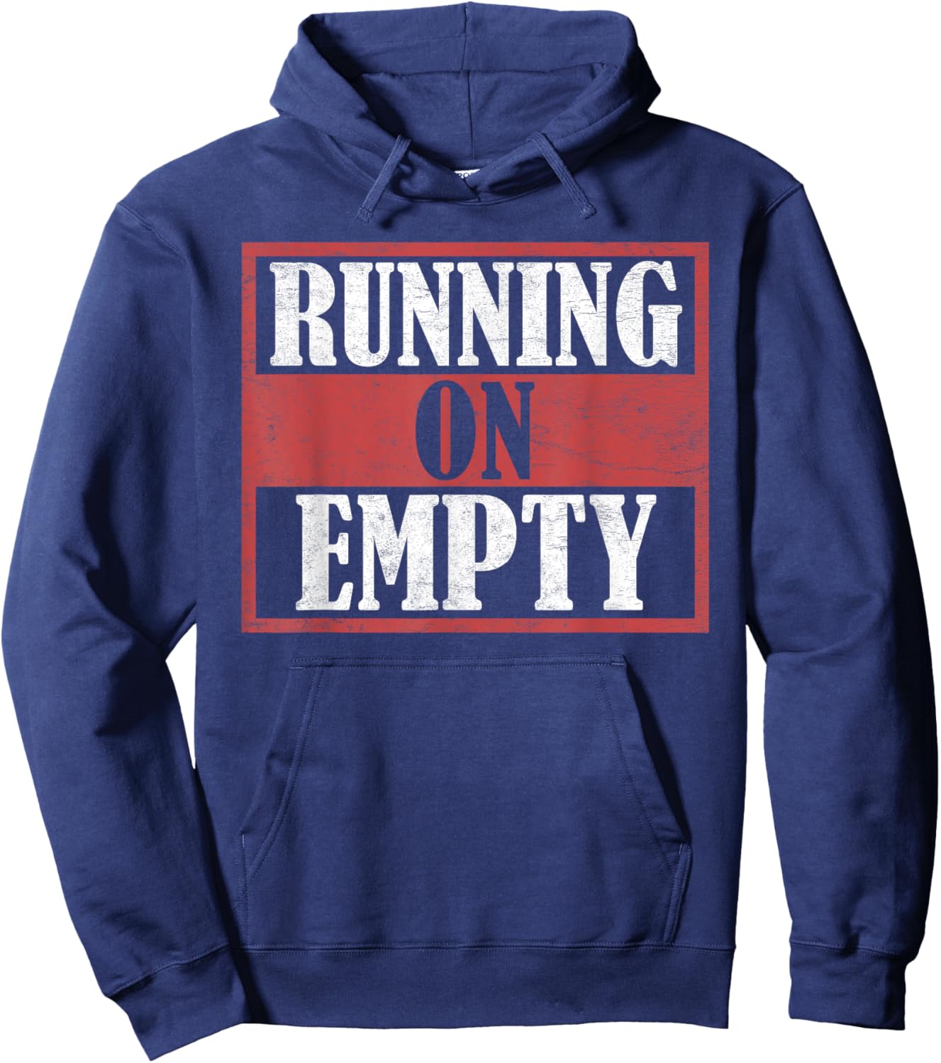 Runner RUNNING ON EMPTY Jogging Funny Running Hoodie - Hoodie | Navy
