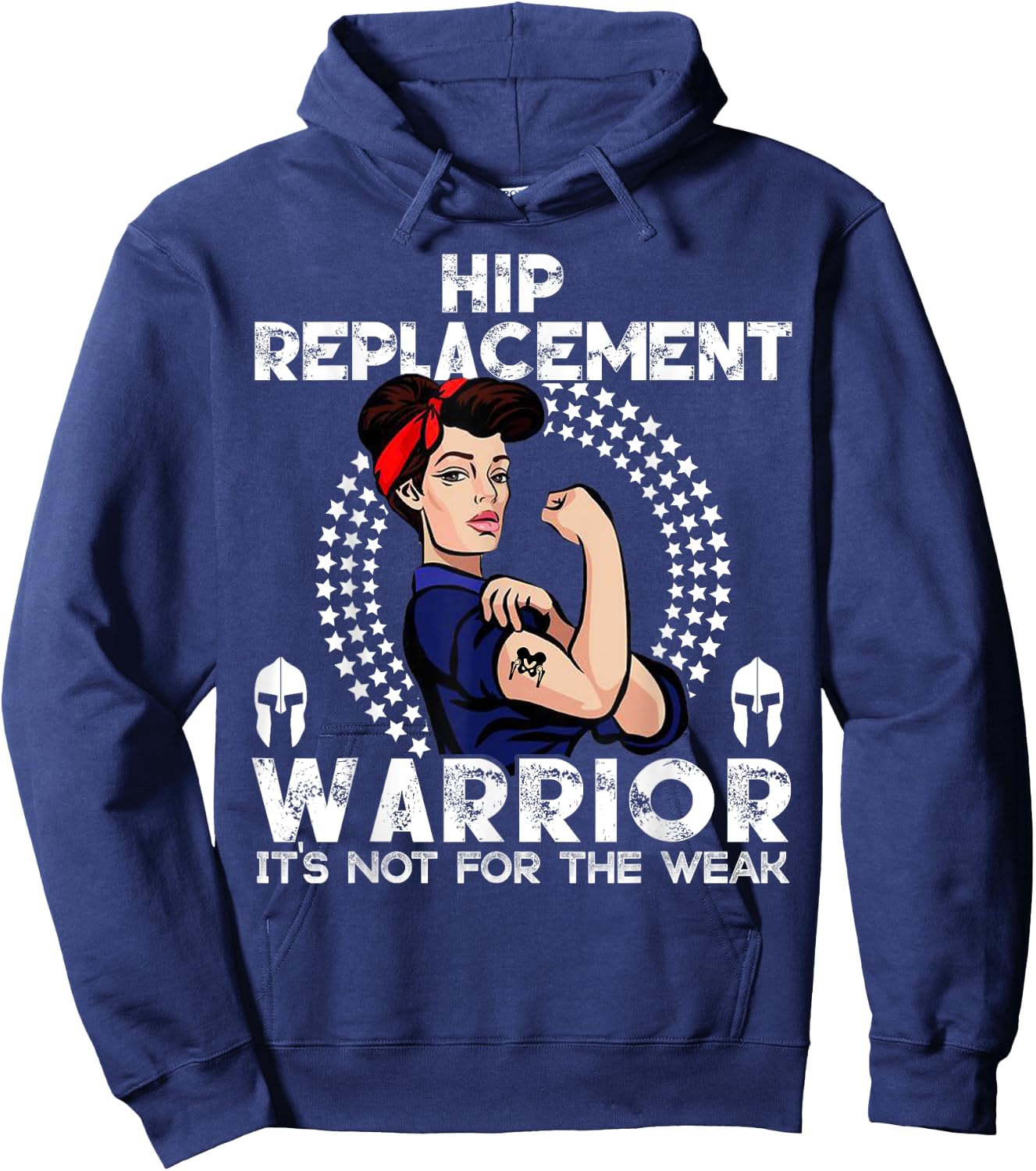 Hip Replacement women Warrior Awareness Gift Hoodie - Hoodie | Navy