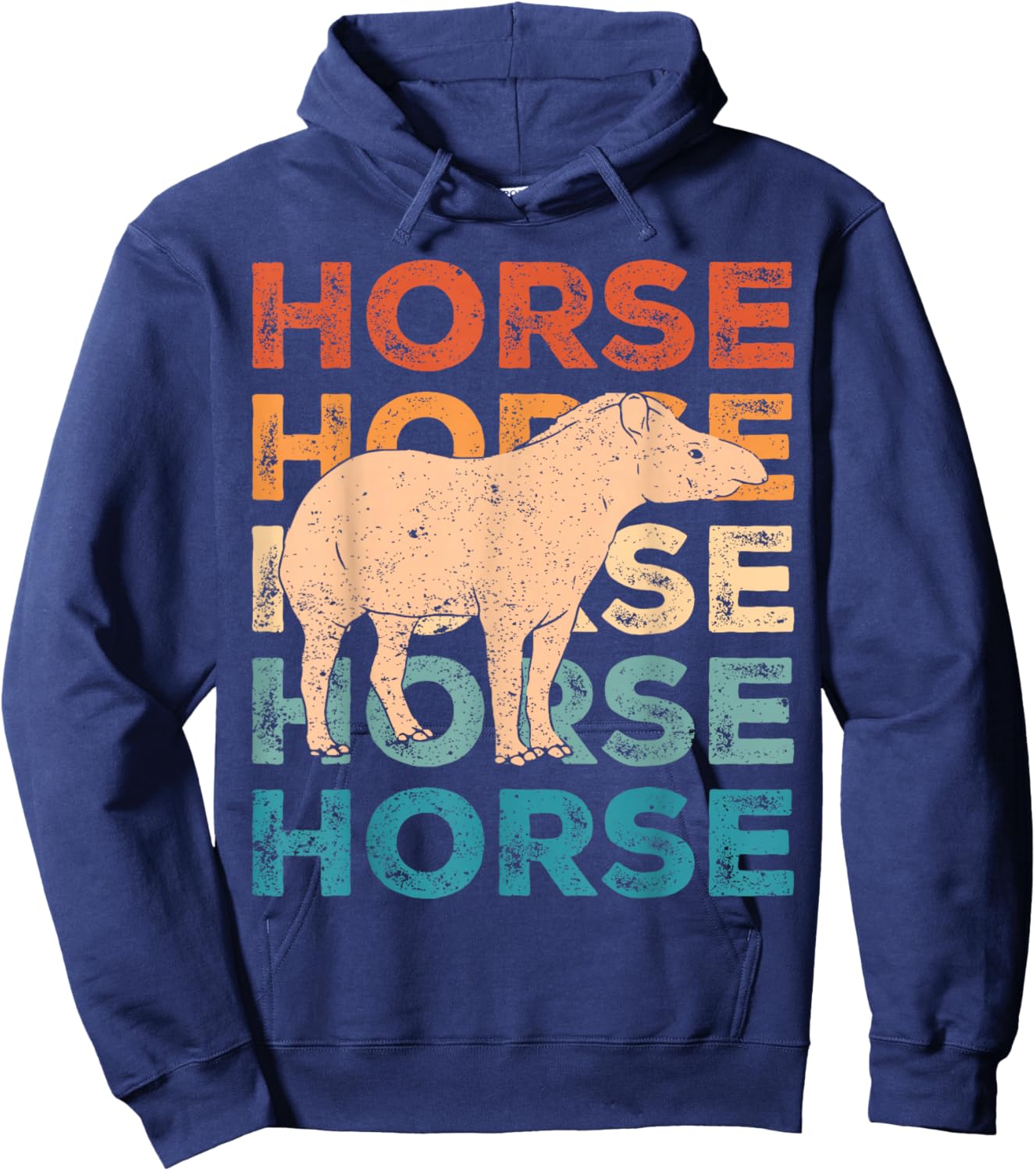 Ex Mormon Tapir Horse LDS Retro Exmo Horse Hoodie - Hoodie | Navy