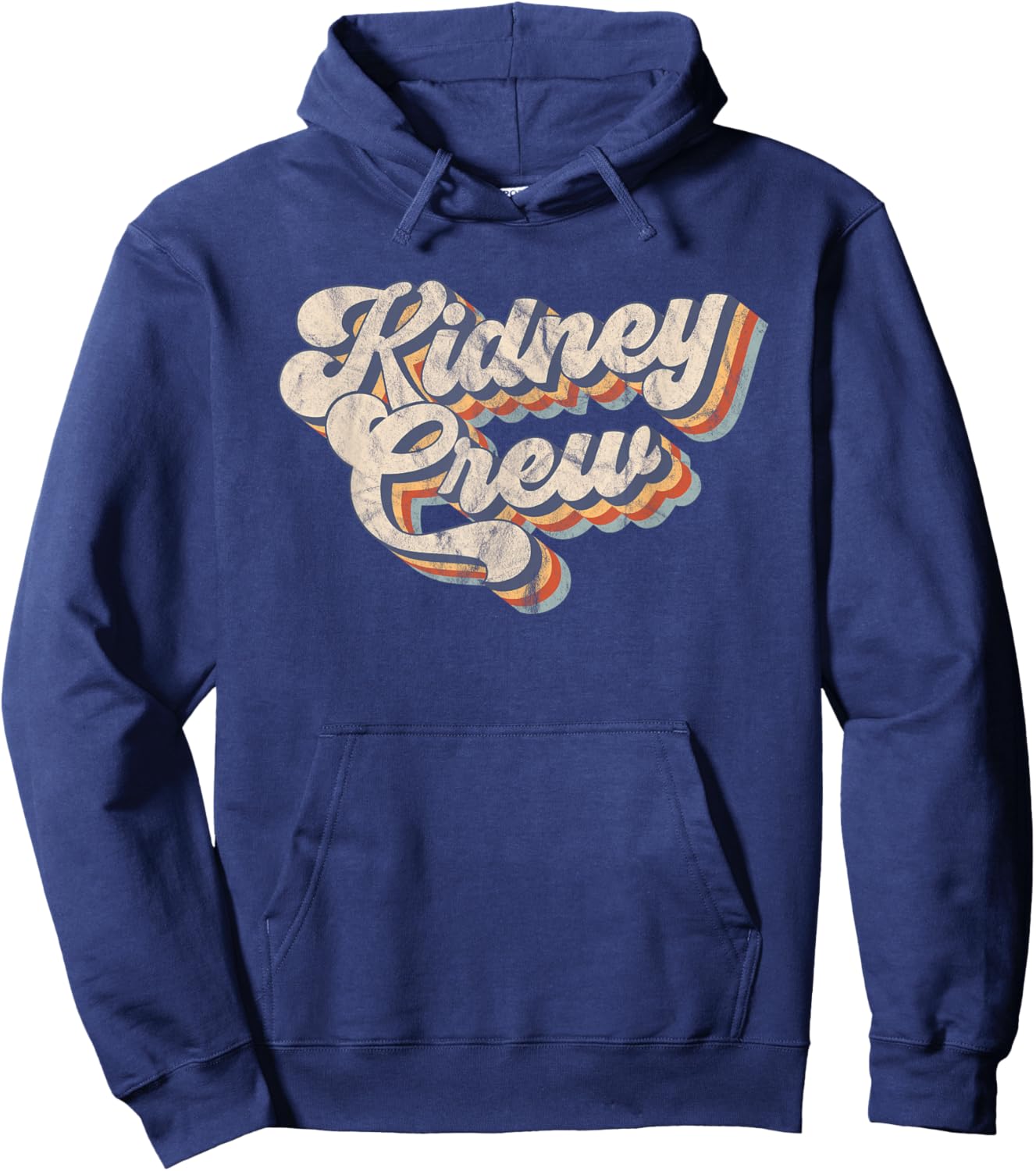 Vintage Retro Kidney Crew Nephrology Nurse Men Hoodie - Hoodie | Navy