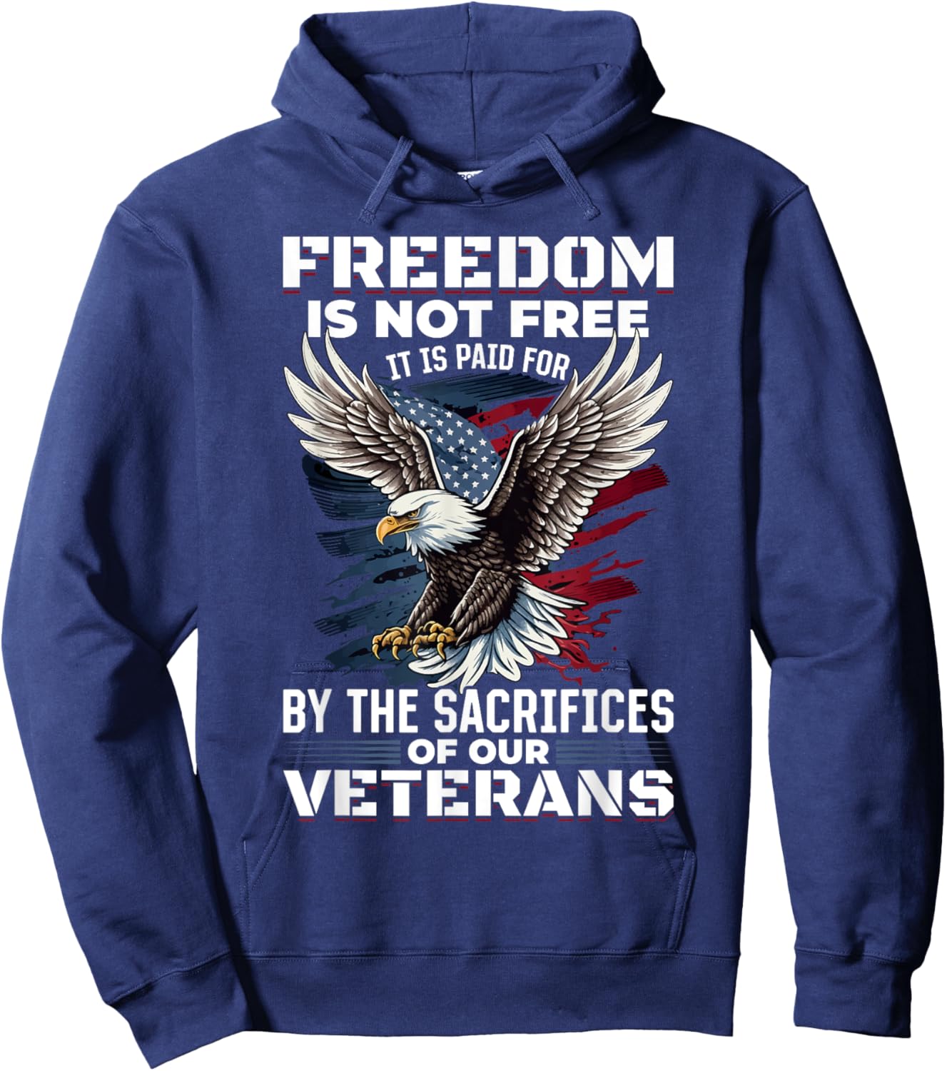 US Veteran Patriotic - Freedom is not free Hoodie - Hoodie | Navy
