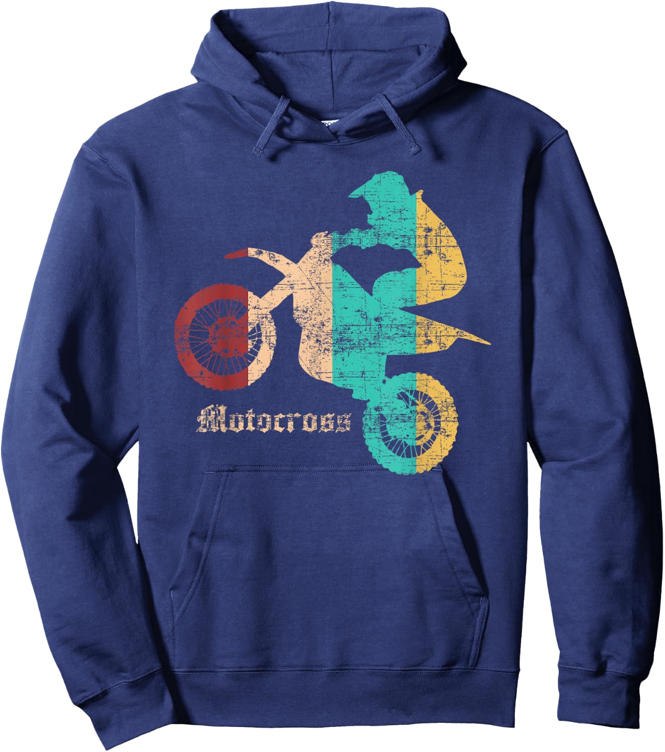 Retro Off Road Motorcycle Motocross Enduro Gift Hoodie - Hoodie | Navy