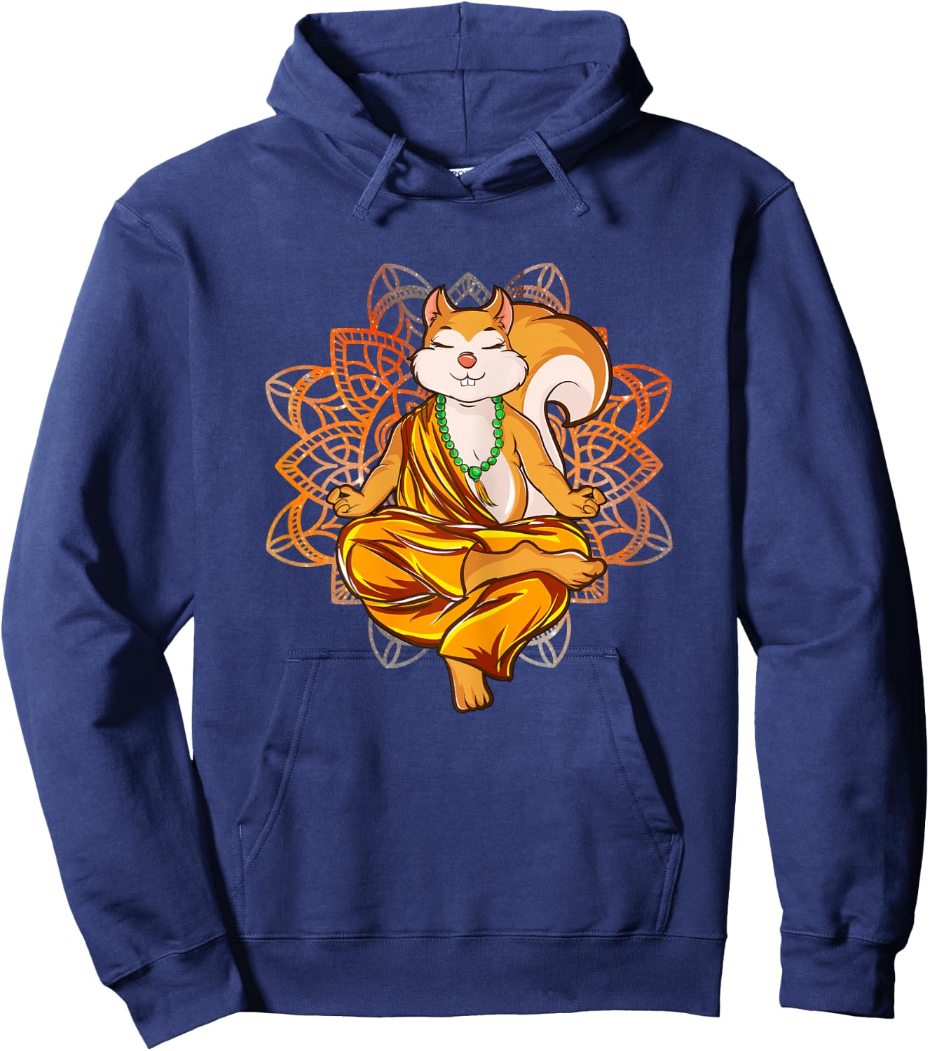 Squirrel Yoga Meditation Hoodie - Hoodie | Navy
