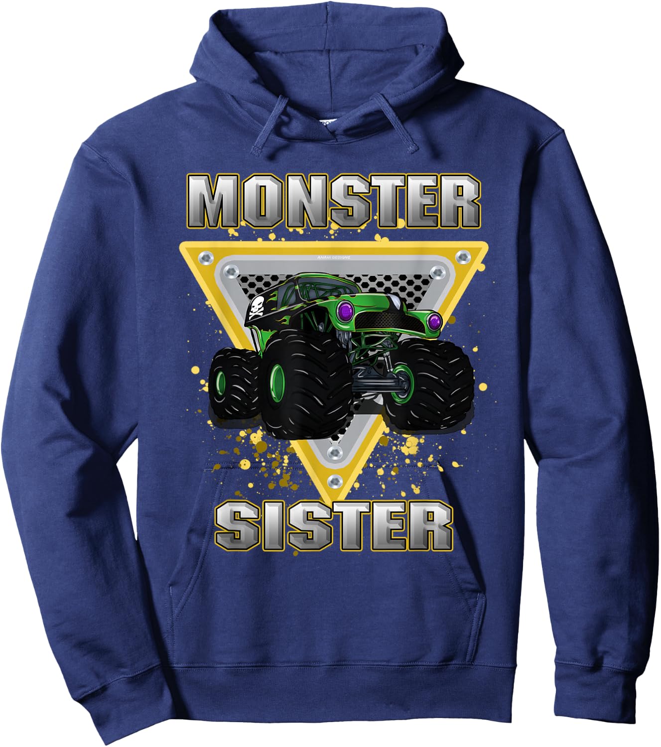Monster Truck Sister Hoodie - Hoodie | Navy