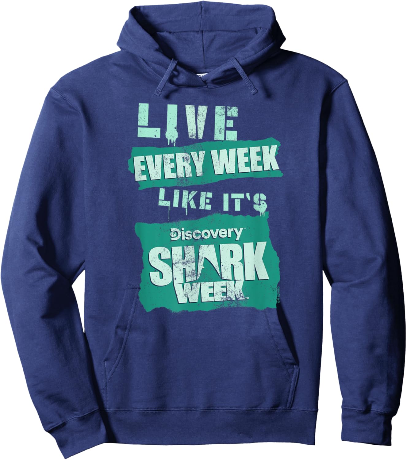 Shark Week Officially Licensed Live Every Week Hoodie - Hoodie | Navy