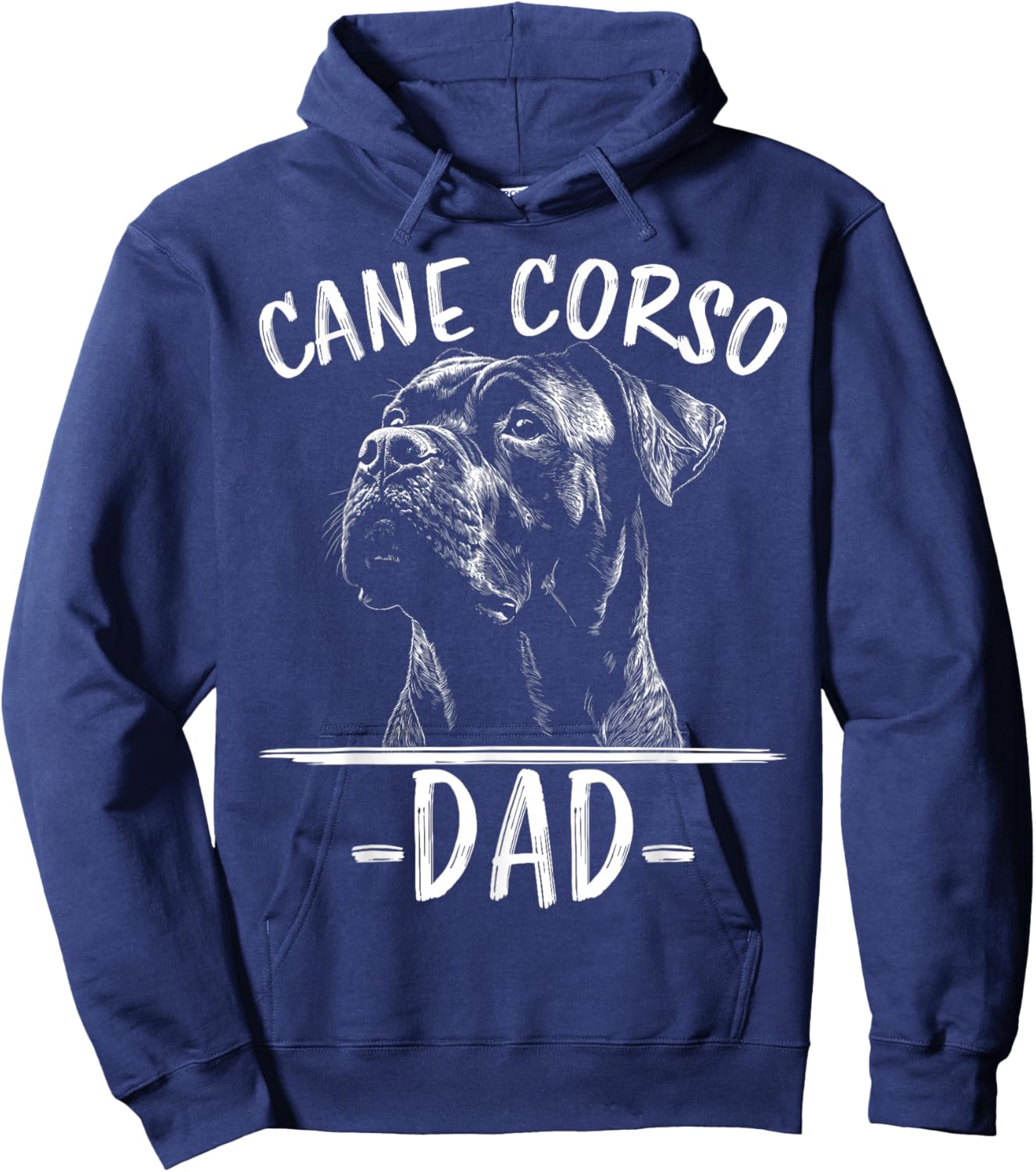 Cane Corso Dog Walking Stick , Black, S Hoodie - Hoodie | Navy