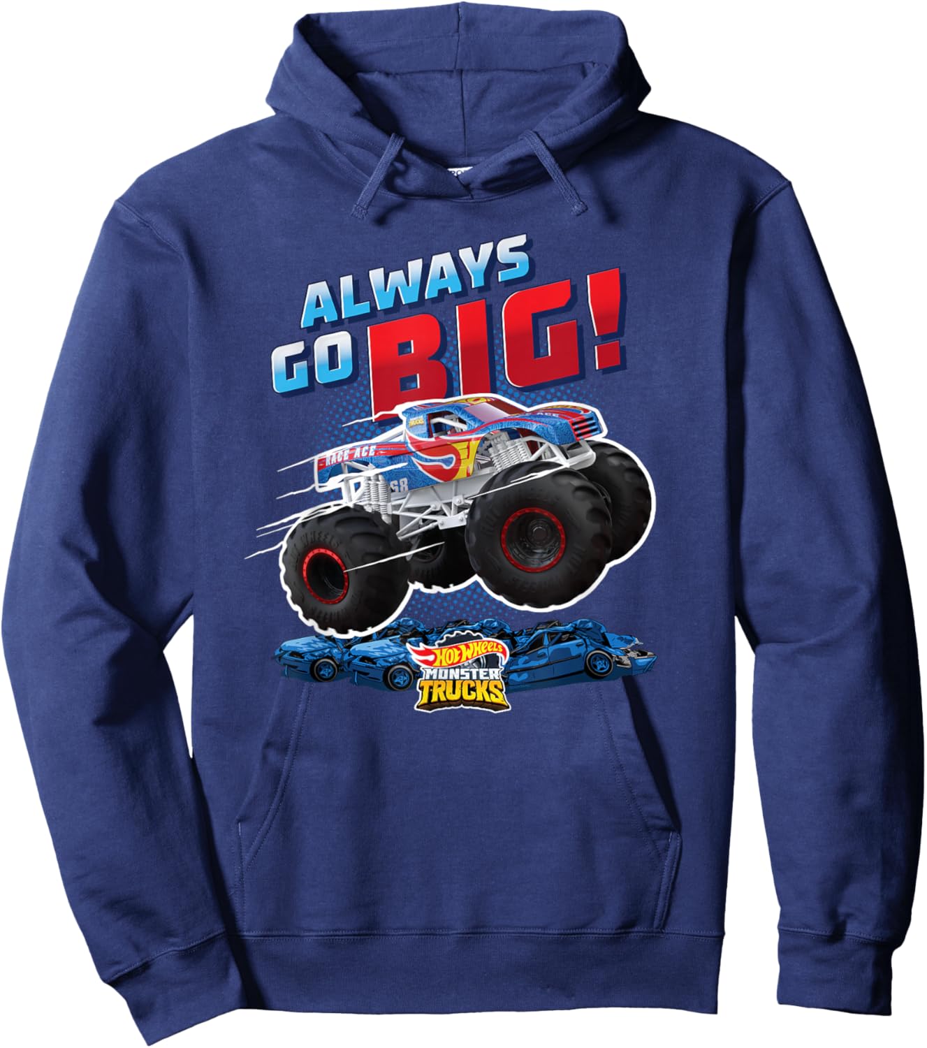 Hot Wheels Monster Trucks - Always Go Big Hoodie - Hoodie | Navy