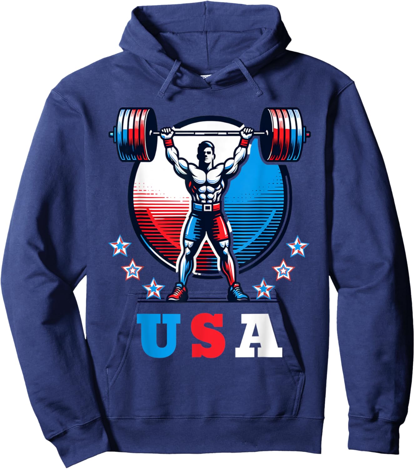 Weightlifting USA American Weight Lifting team Hoodie - Hoodie | Navy