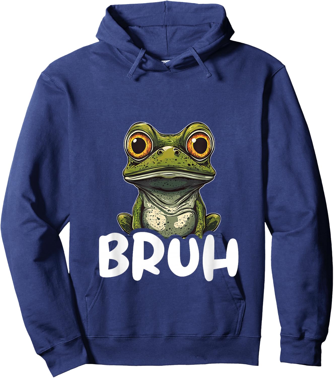 Frog Lover Bruh Funny Frog Hoodie - Hoodie | Navy
