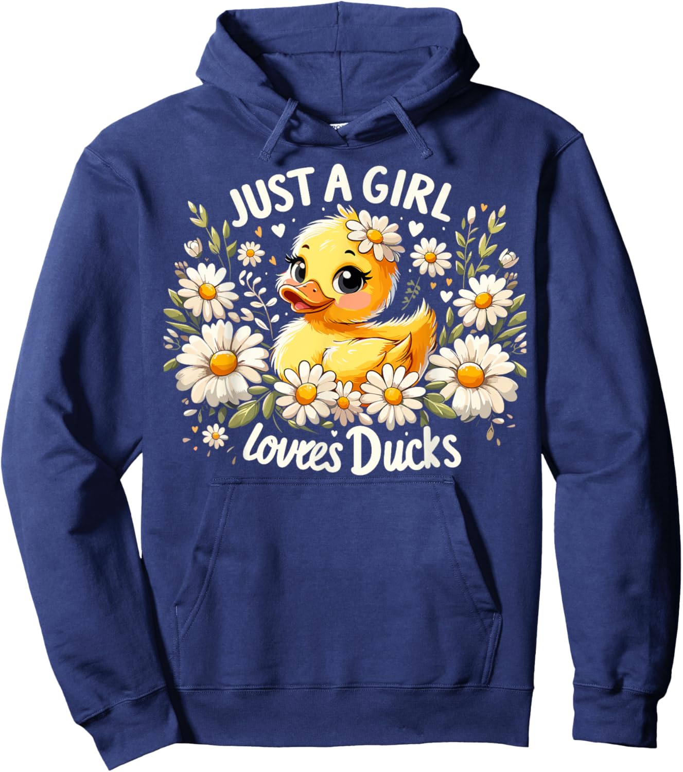 Just A Girl Who Loves Ducks Cute Duck Hoodie - Hoodie | Navy