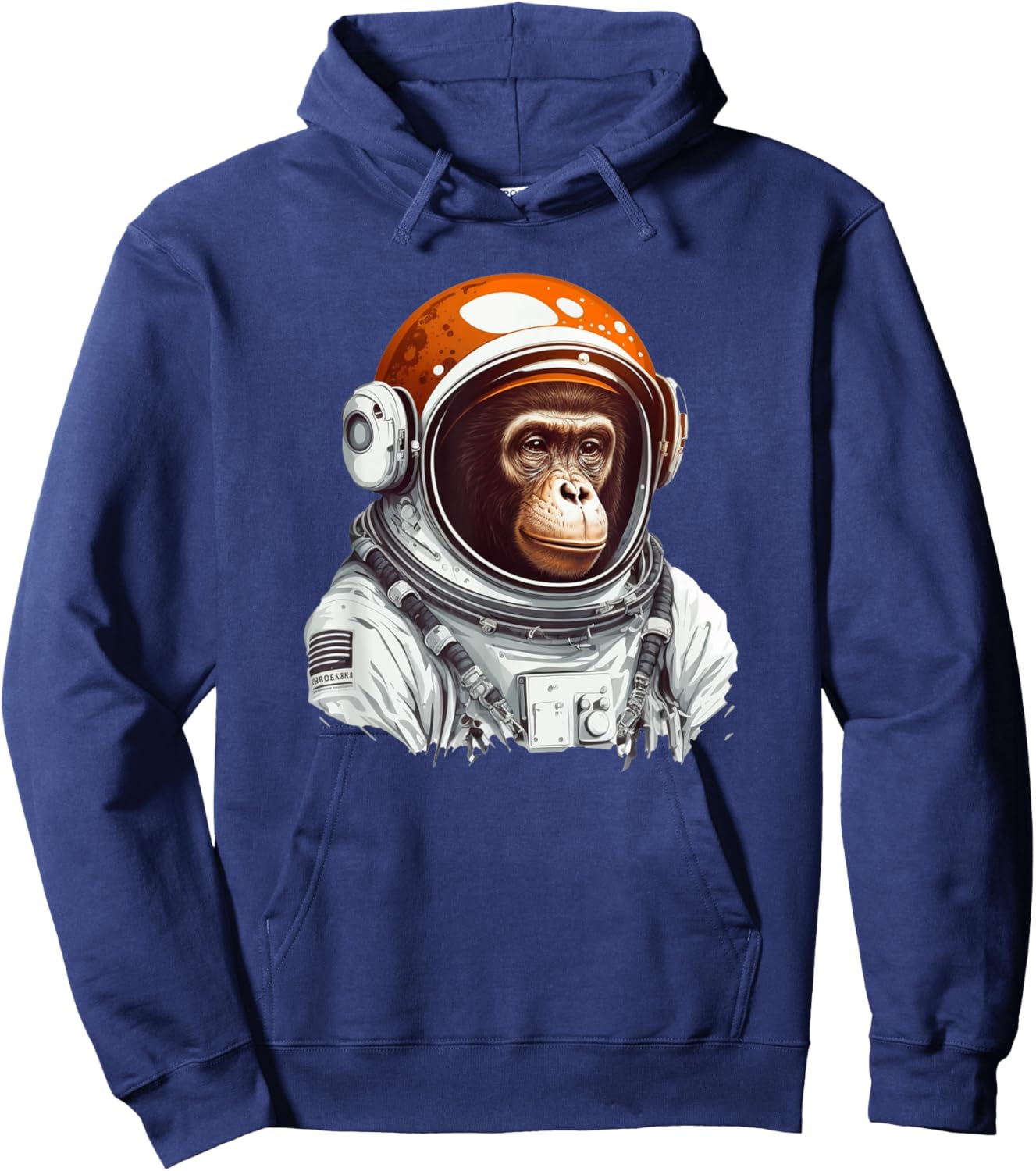Space Vintage Travel Astronaut Monkey Astronaut Hoodie - Hoodie | Navy
