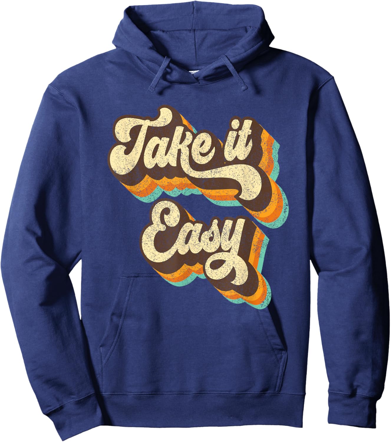 Take It Easy Retro 70s Disco Party Costume Hoodie - Hoodie | Navy