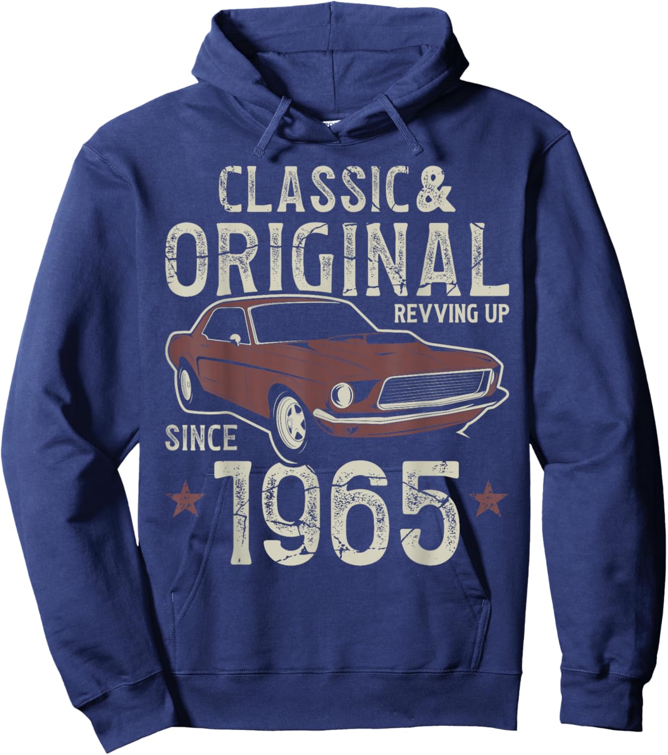 60th Birthday Born 1965 Classic Car Hoodie - Hoodie | Navy