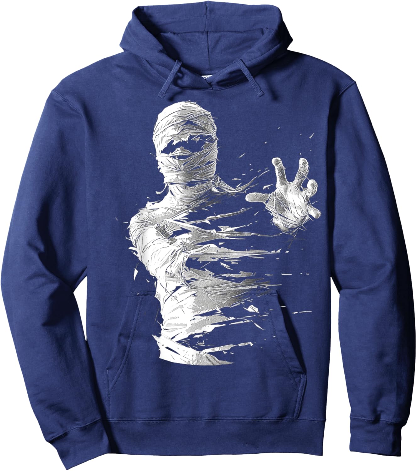 Mummy Costume Halloween Spooky Art Mummy Hoodie - Hoodie | Navy