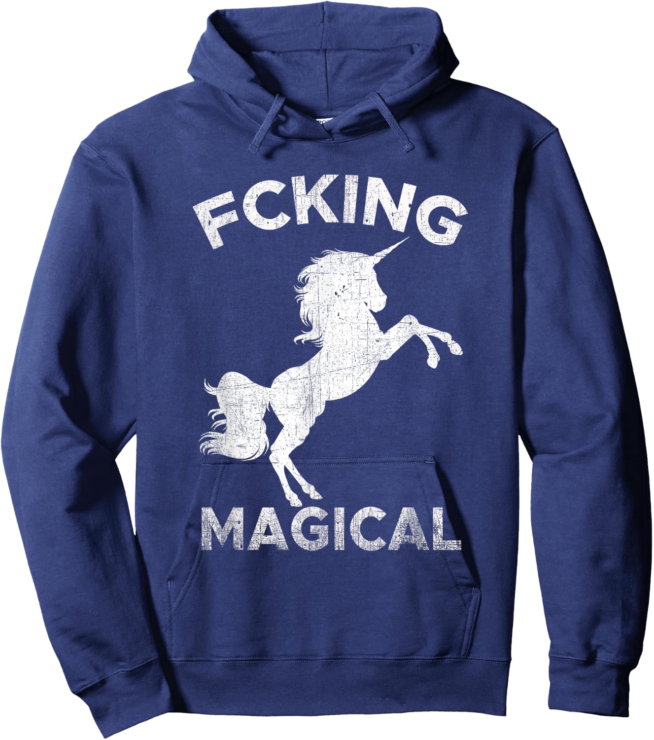 Fcking Magical Unicorn - Funny Adult Hoodie - Hoodie | Navy