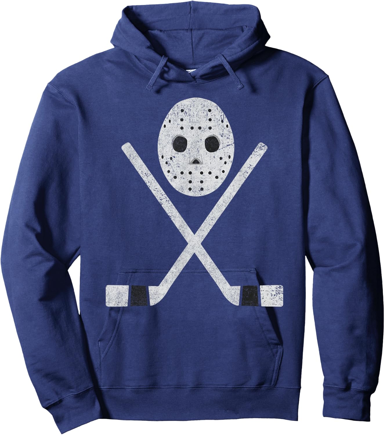Cool Fear The Goalie Retro Mask Hockey Hoodie - Hoodie | Navy