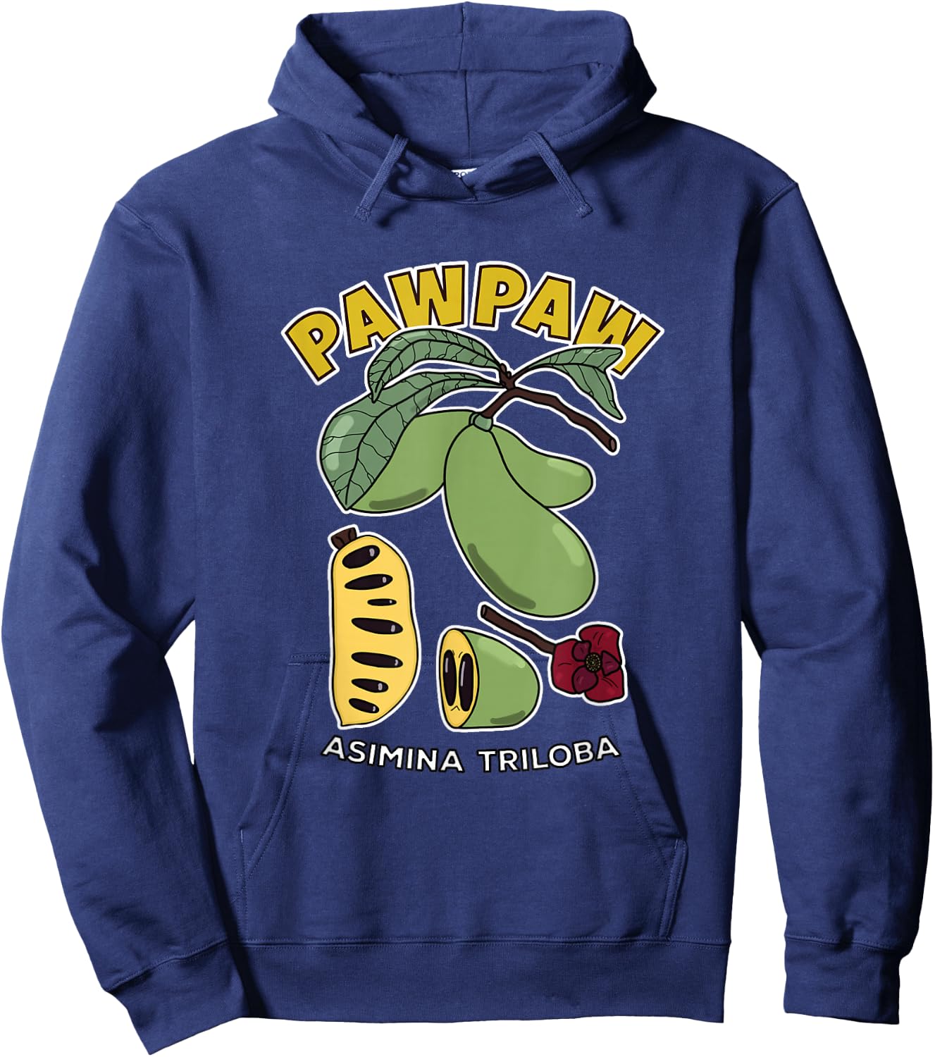 Pawpaw Fruit Tree Asimina Triloba Hoodie - Hoodie | Navy