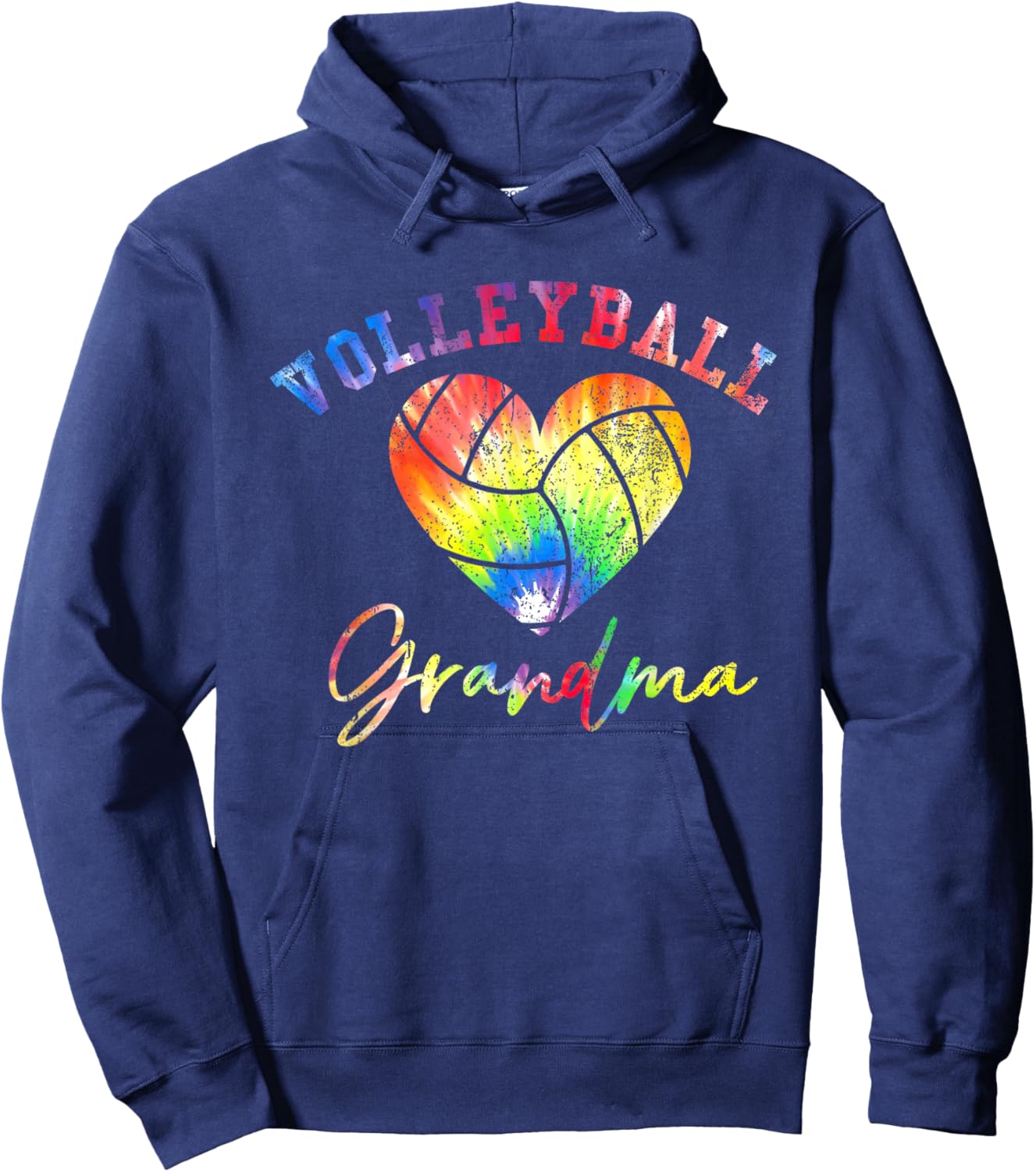 Volleyball Grandma Tie dye Hoodie - Hoodie | Navy