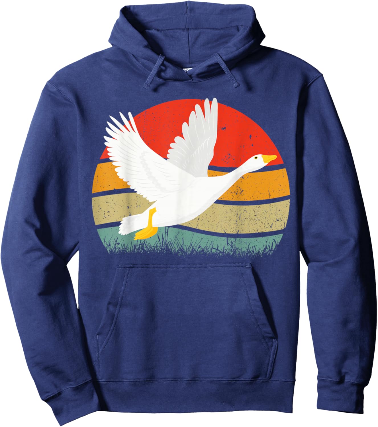 Funny Vintage Duck Farm Animal Retro Duck Lover Hoodie - Hoodie | Navy