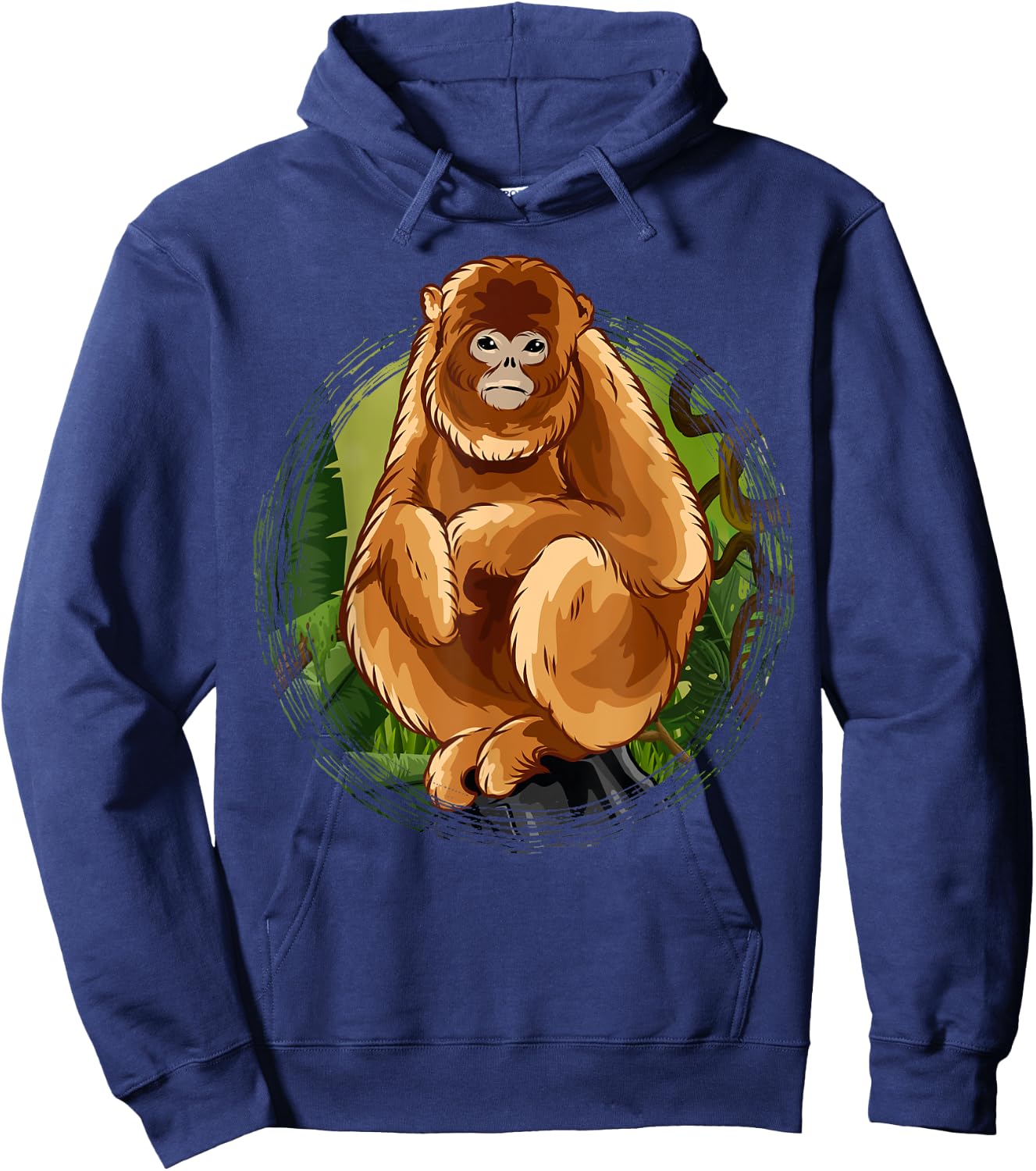 Golden Snub-Nosed Monkey Cute Monkey Hoodie - Hoodie | Navy