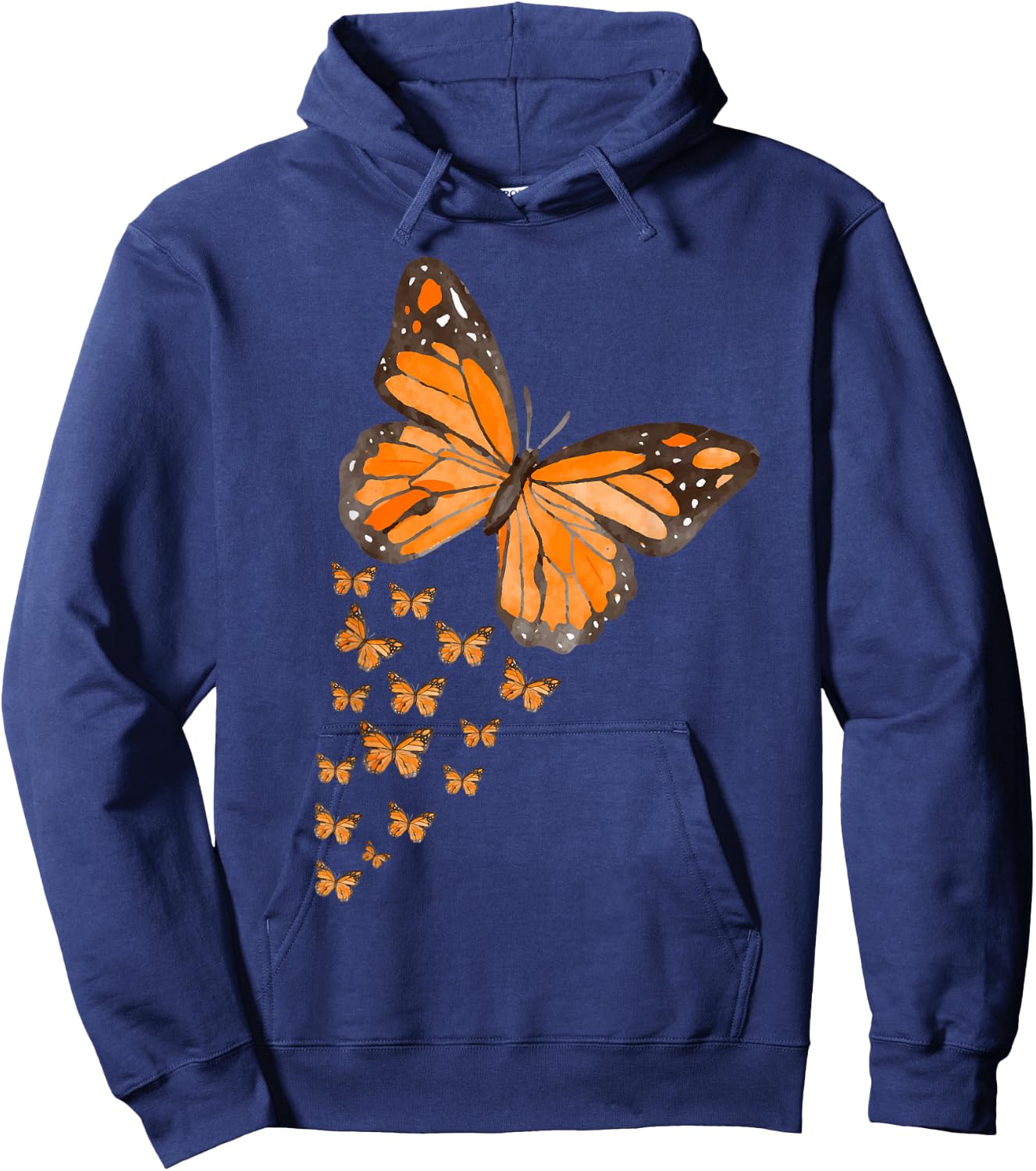 Monarch Butterfly Butterfly Lovers Hoodie - Hoodie | Navy