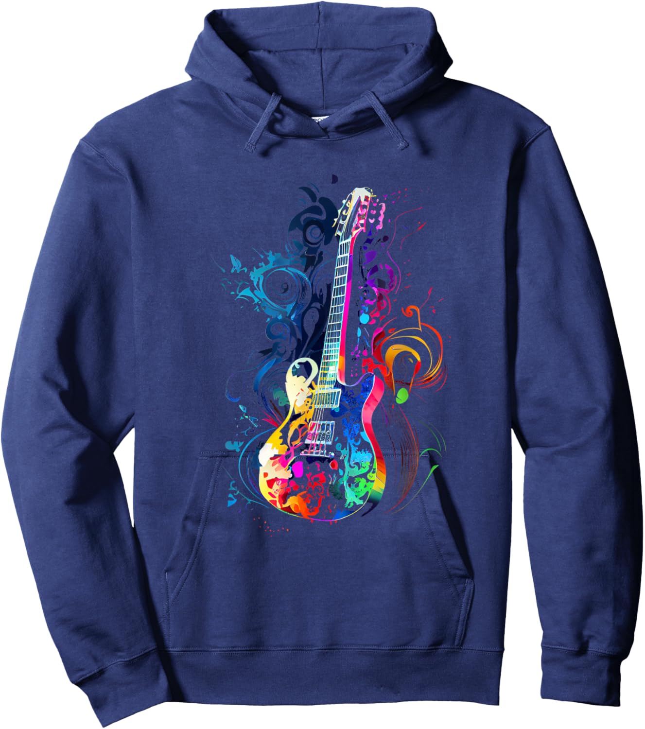 Guitar Design Guitar Gift Guitarist Hoodie - Hoodie | Navy