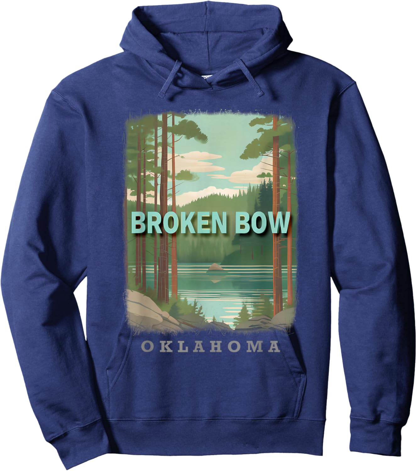 Broken Bow Oklahoma OK Nature's Oasis SD071 Hoodie - Hoodie | Navy