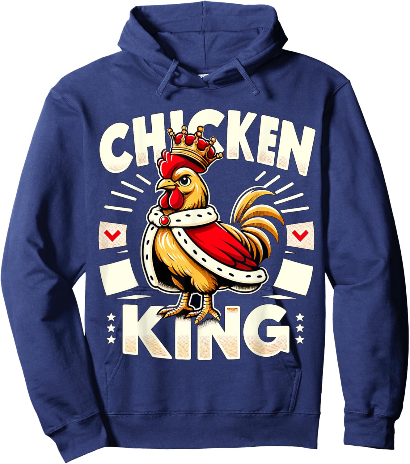 Chicken King Farmer Hoodie - Hoodie | Navy