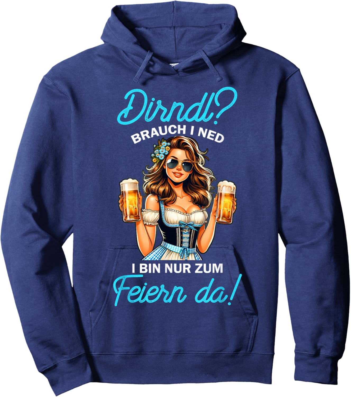 Damen Trachtendirndl für Oktoberfest Hoodie - Hoodie | Navy