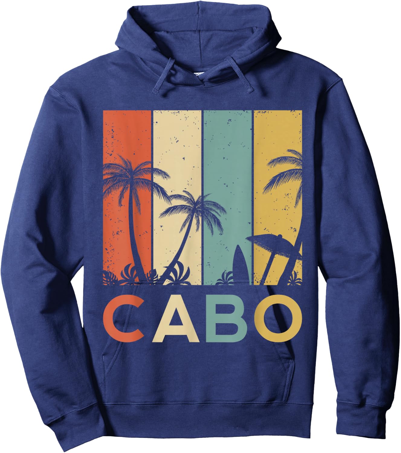 Retro Cabo San Lucas Mexico Tropical Vintage Hoodie - Hoodie | Navy