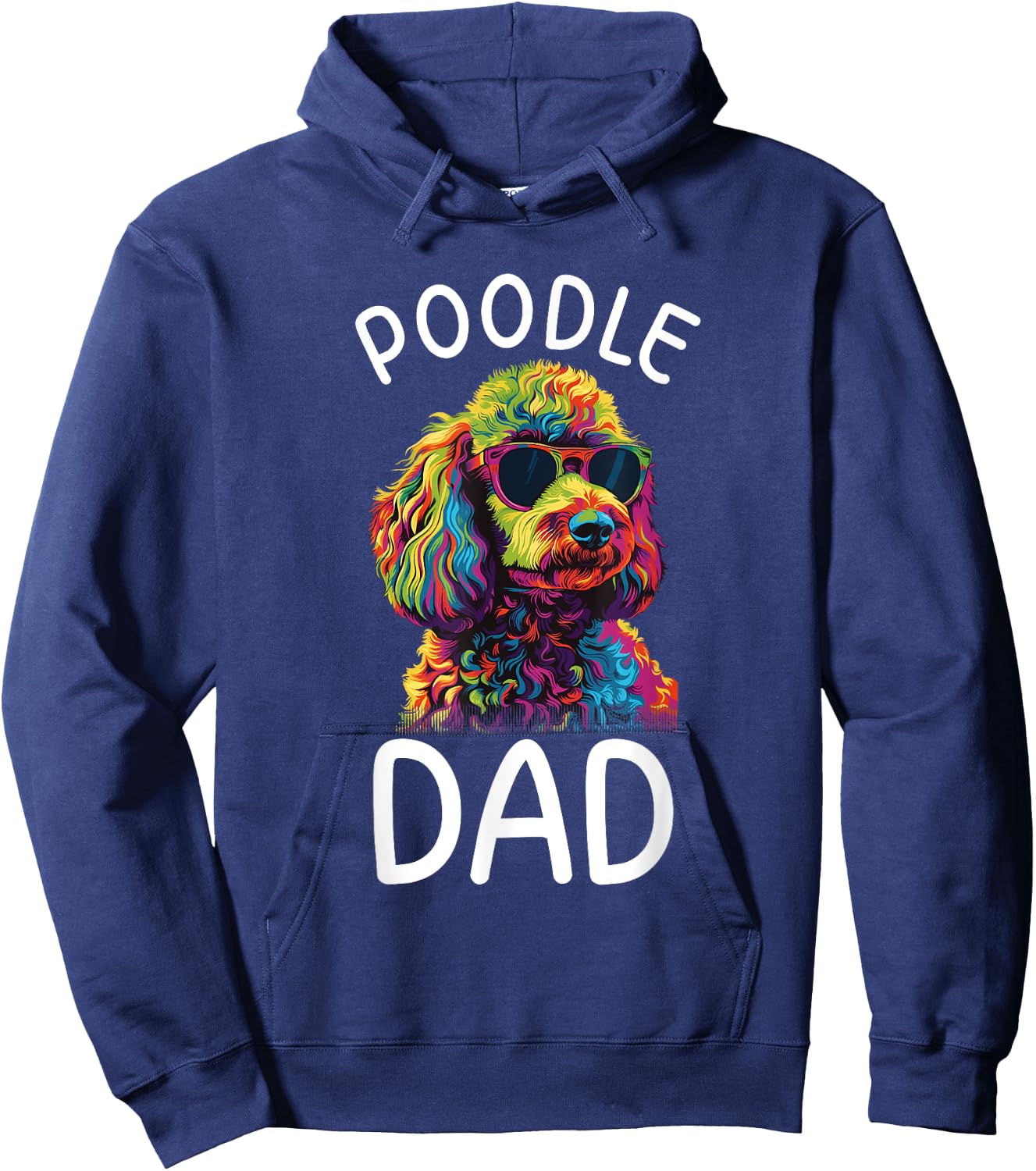 Poodle Dad Pop Art Design Poodle Lovers Hoodie - Hoodie | Navy