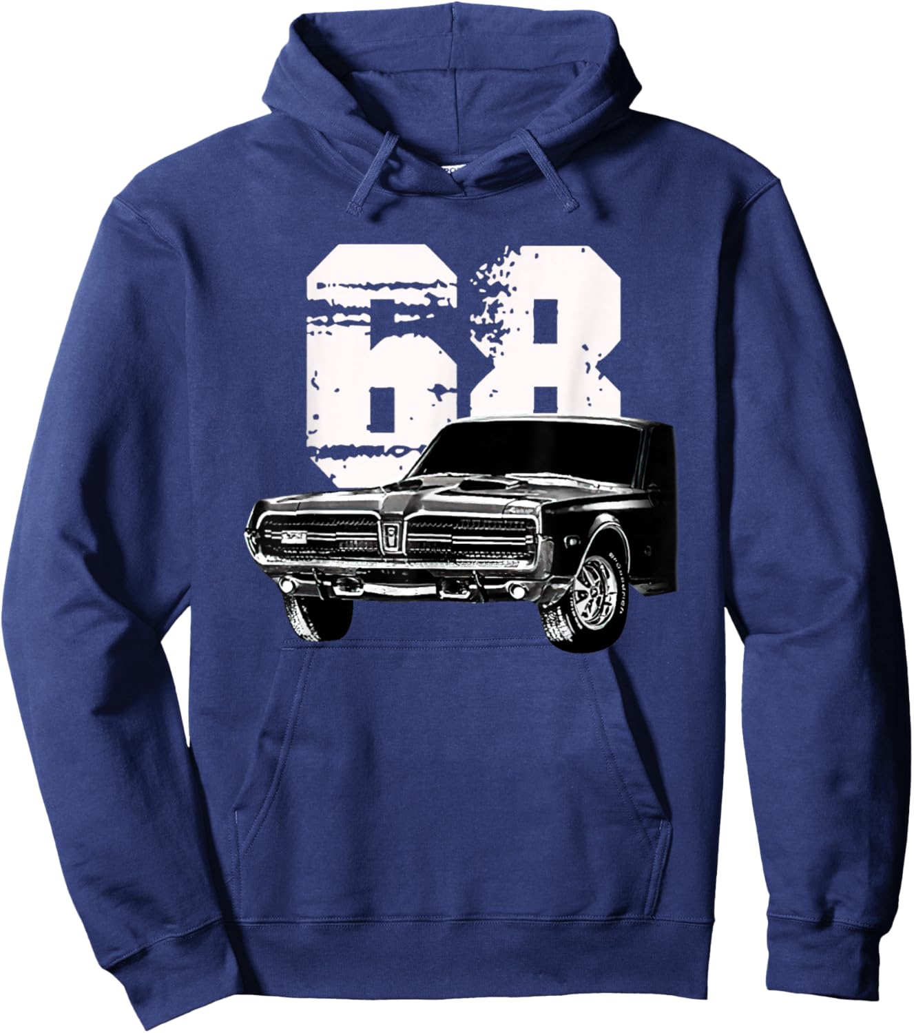 1968 68 Mercury classic Cougar Vinatge cars Hoodie - Hoodie | Navy