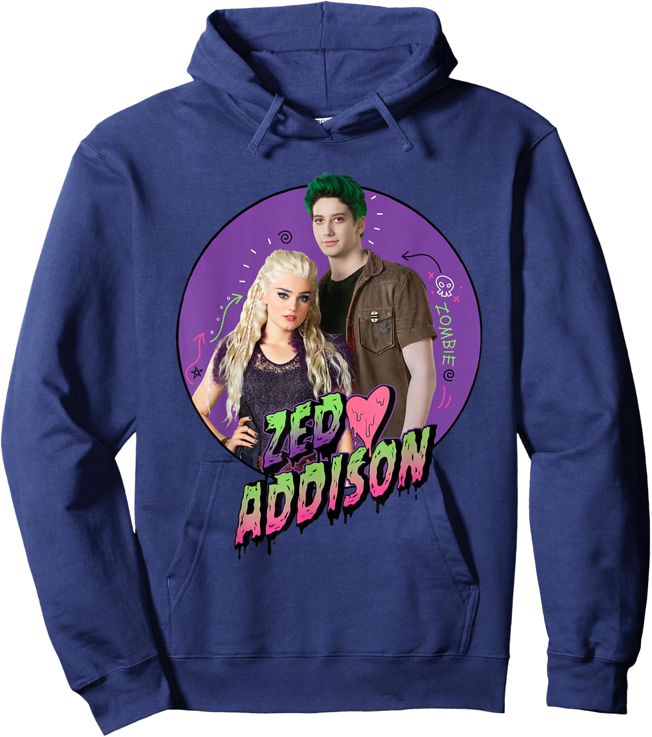 Disney Channel Zombies 2 Zed and Addison Love Hoodie - Hoodie | Navy