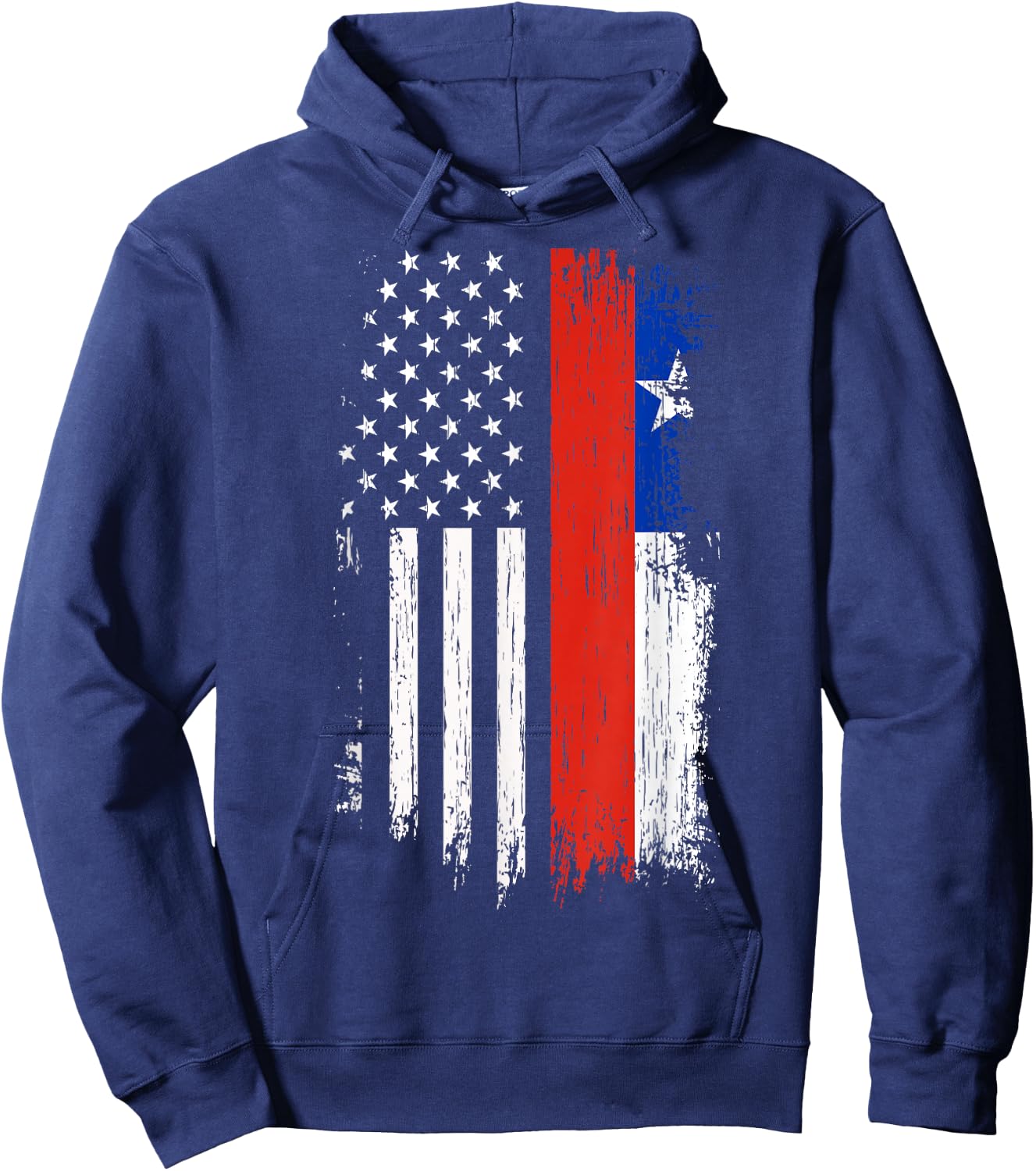 Chilean American Flag - Pride Chile USA Shirt Hoodie - Hoodie | Navy