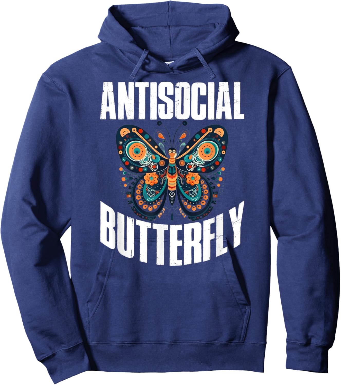 Antisocial Butterfly Hoodie - Hoodie | Navy