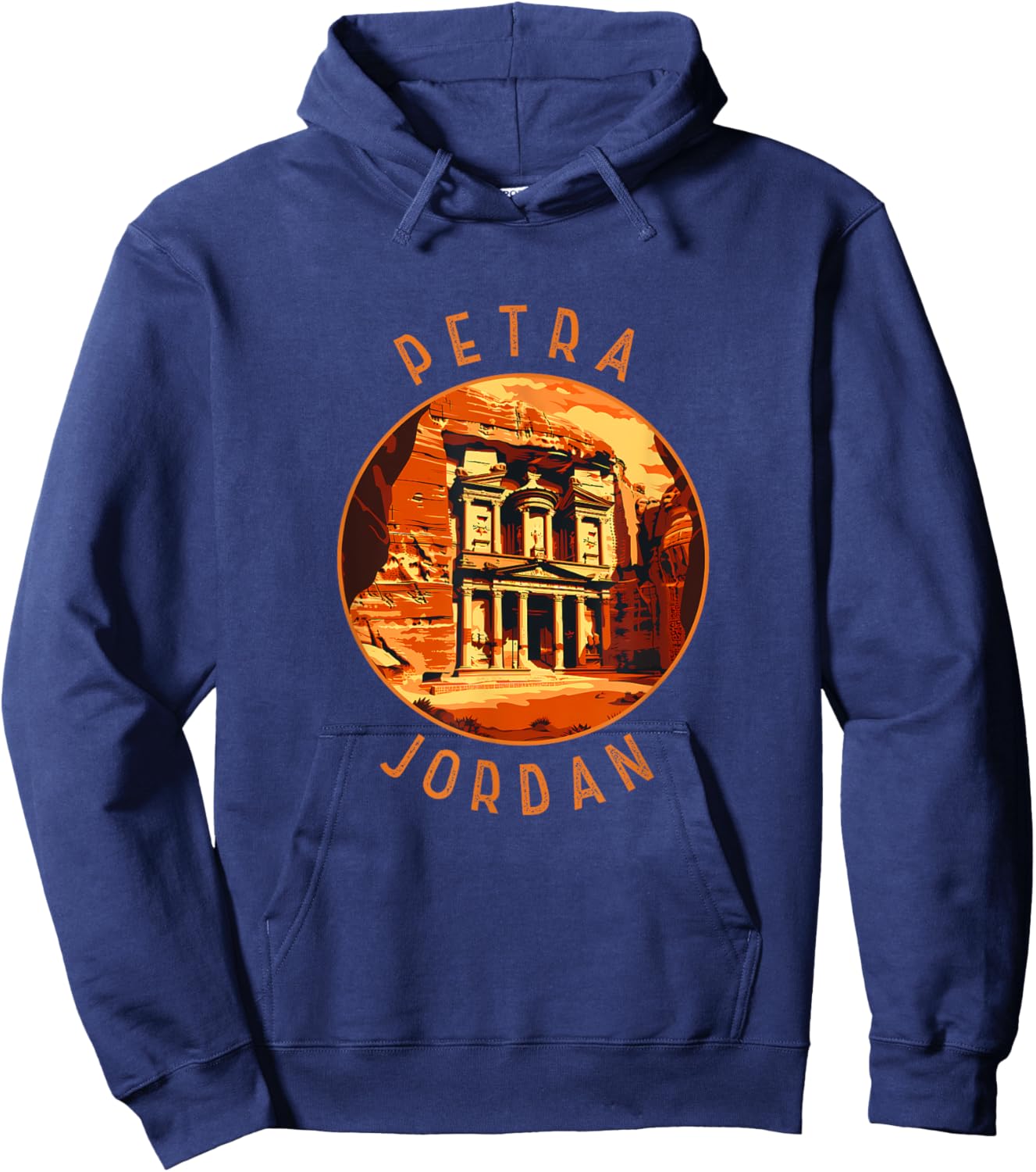Petra Jordan Retro Distressed Circle Hoodie - Hoodie | Navy