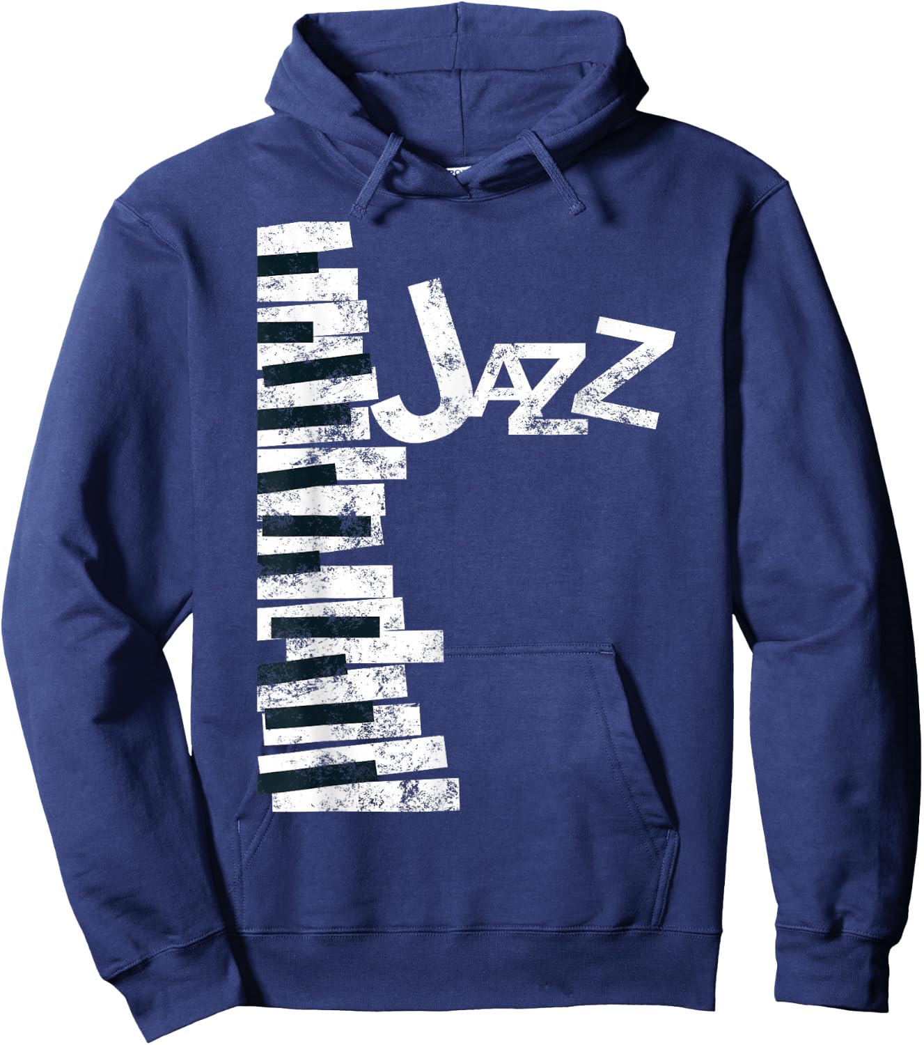 Jazz Music Lover - Vintage Piano Jazz Hoodie - Hoodie | Navy